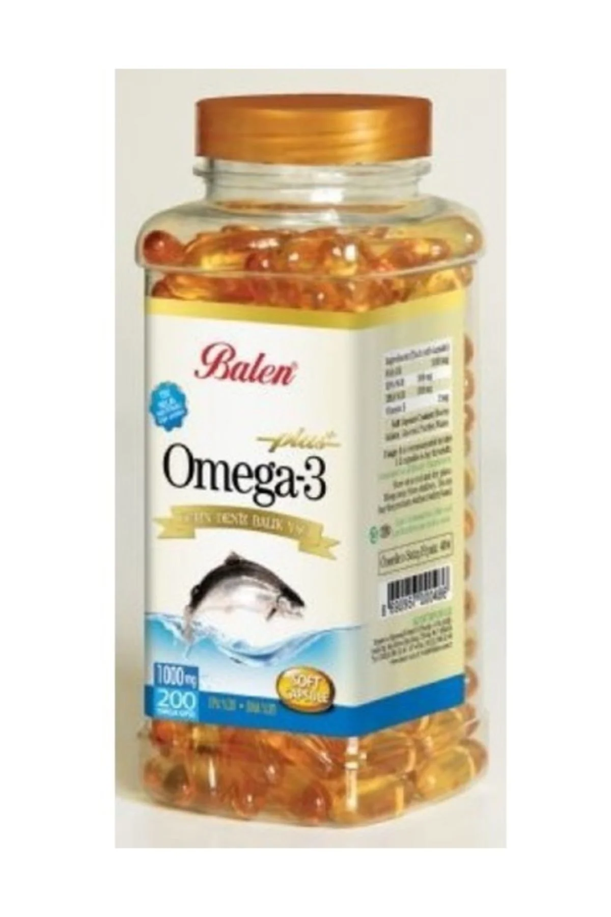 Omega-3 (balık Yağı) Içeren 200 Yumuşak Kapsül