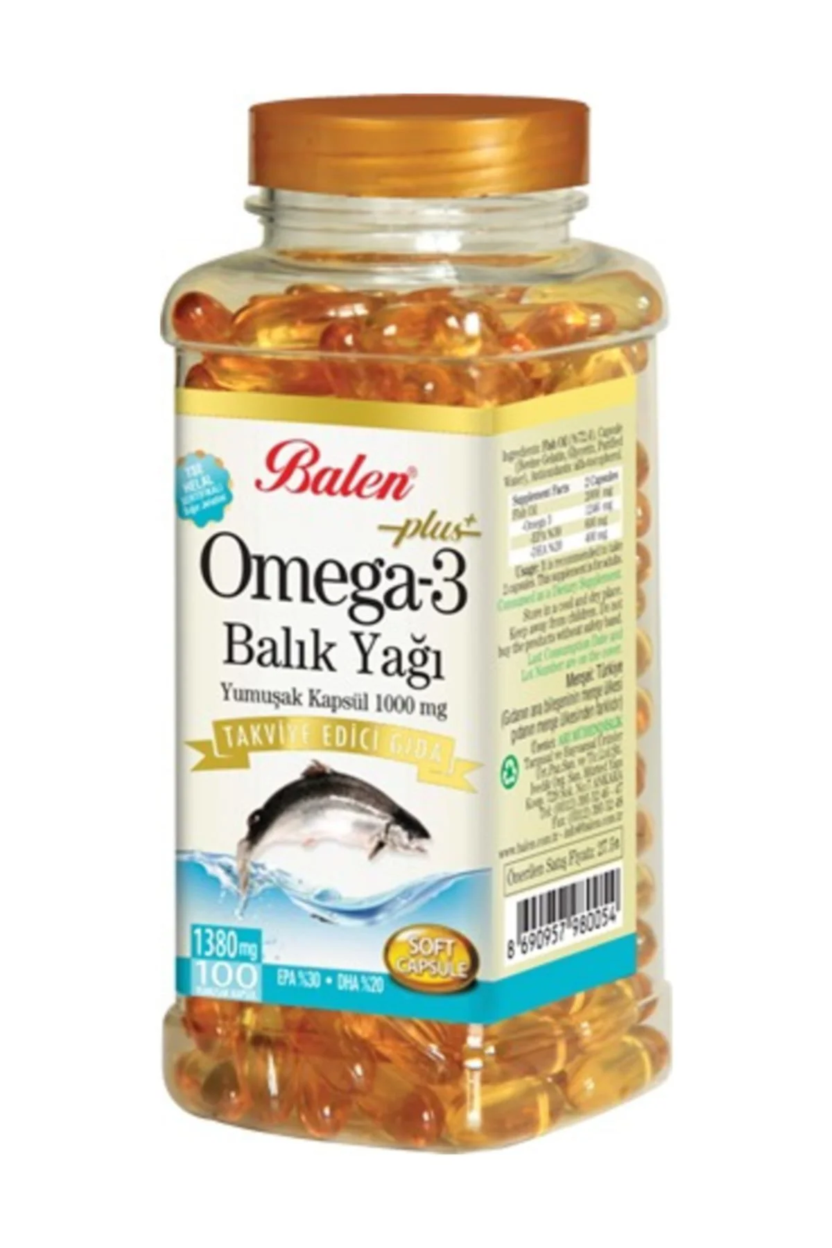 Omega 3 Balık Yağı Kapsül 200 Kapsül - 1380 Mg