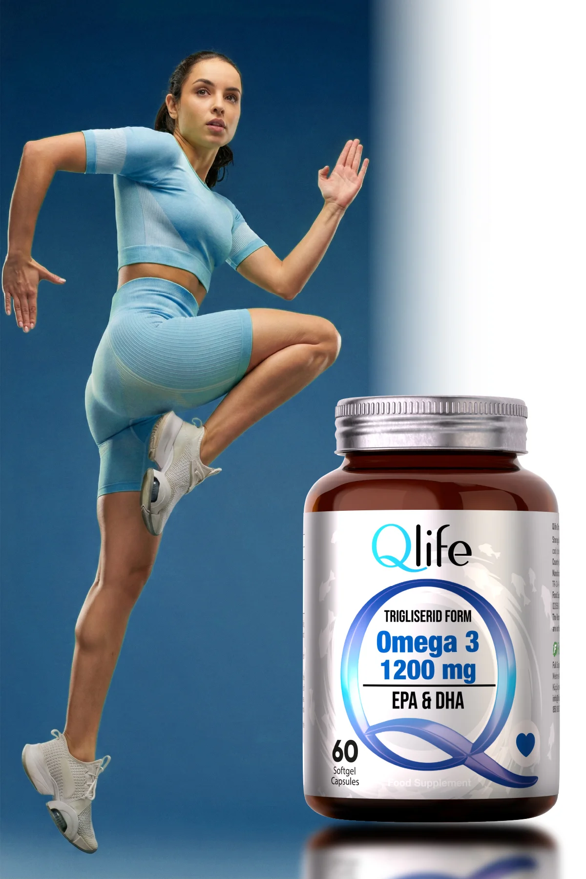 Omega 3 Balık Yağı Trigliserid Form - Yüksek EPA & DHA 1200mg 60 Softjel Kapsül