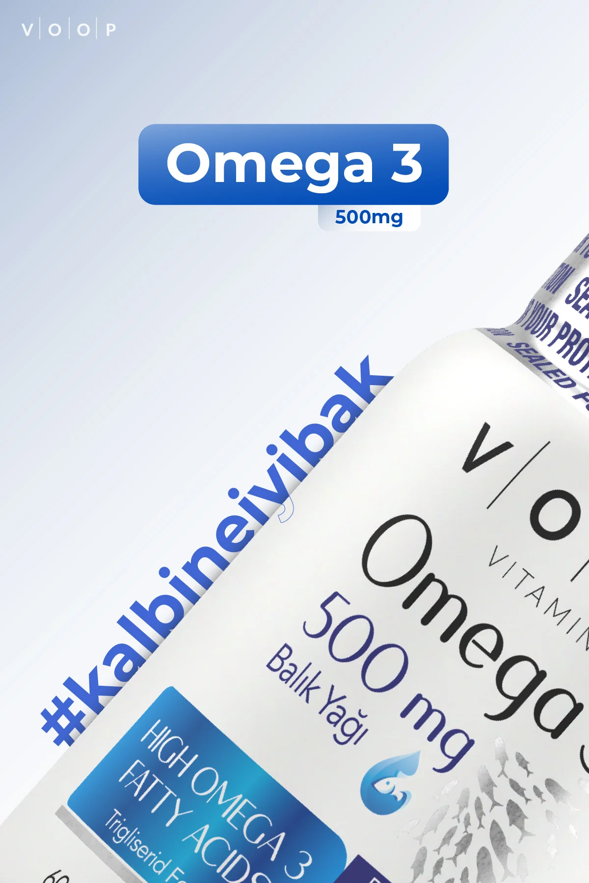 Omega 3 Balık Yağı | Yüksek EPA & DHA - 500 Mg 60 Kapsül