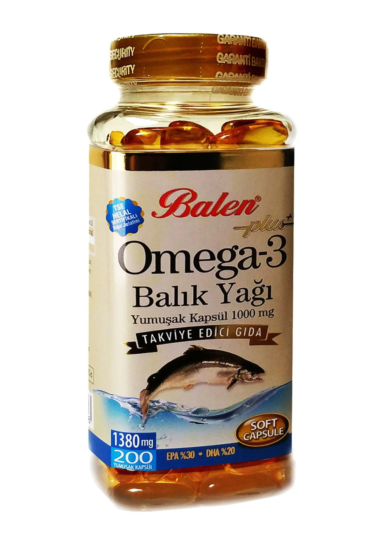Omega 3 Balık Yağı Yumuşak Kapsül 1380mg*200kapsül 3 Adet Balık Yağı Kapsül
