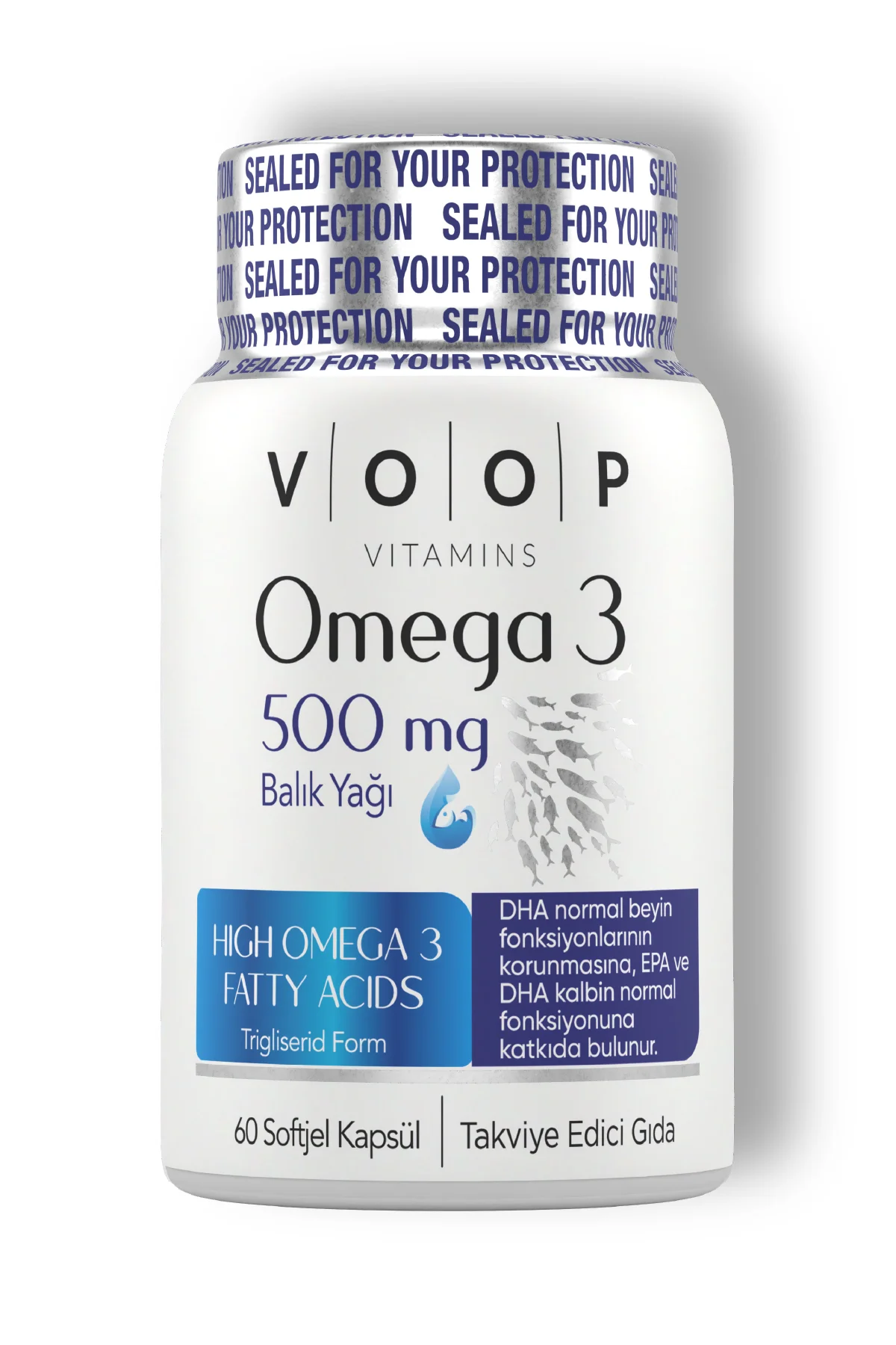 Omega 3 Balık Yağı | Yüksek EPA & DHA - 500 Mg 60 Kapsül