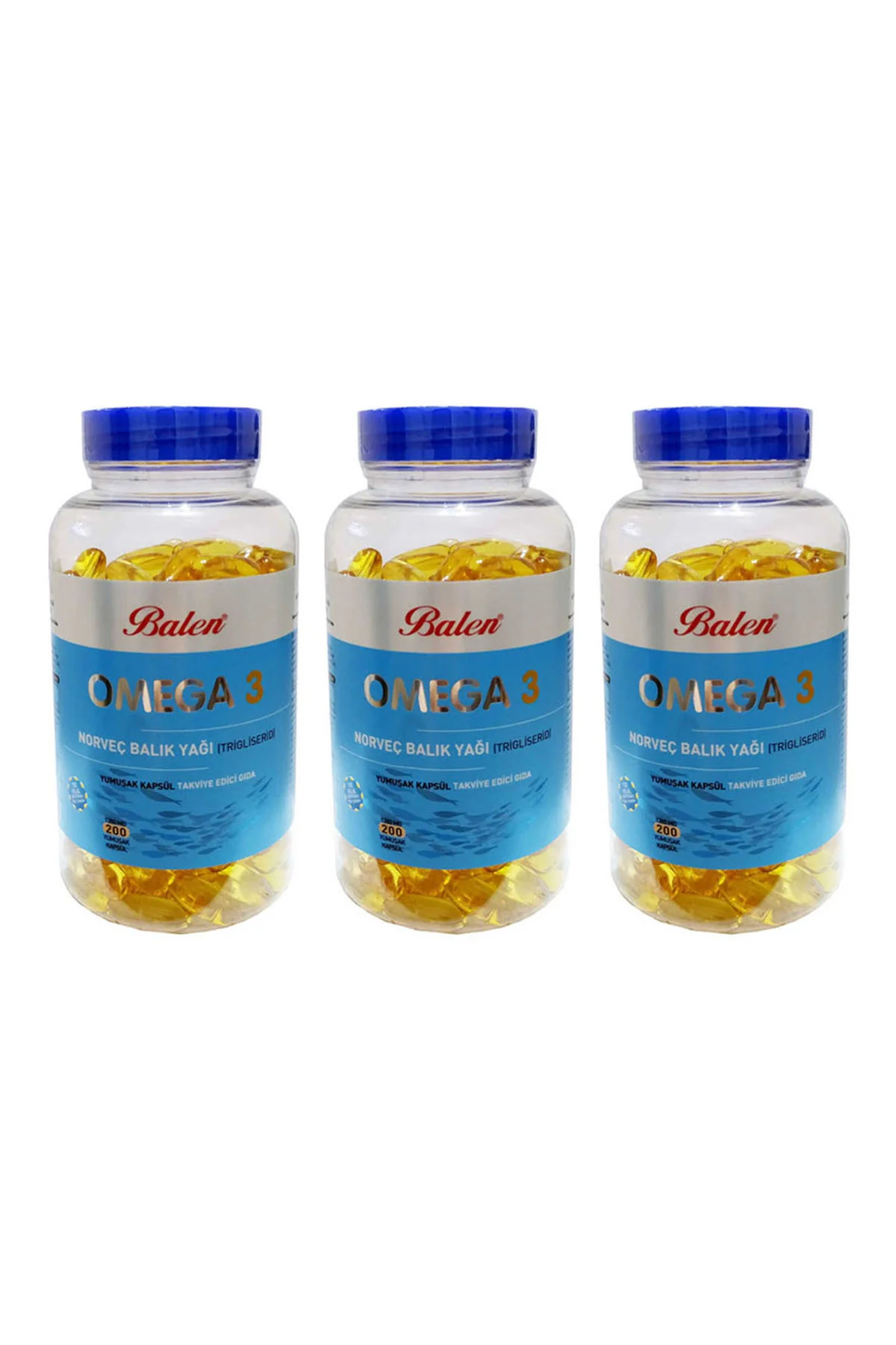 Omega 3 Norveç Balık Yağı 1380 Mg 200 Kapsül x 3 Adet (Tri-gliserid Form)