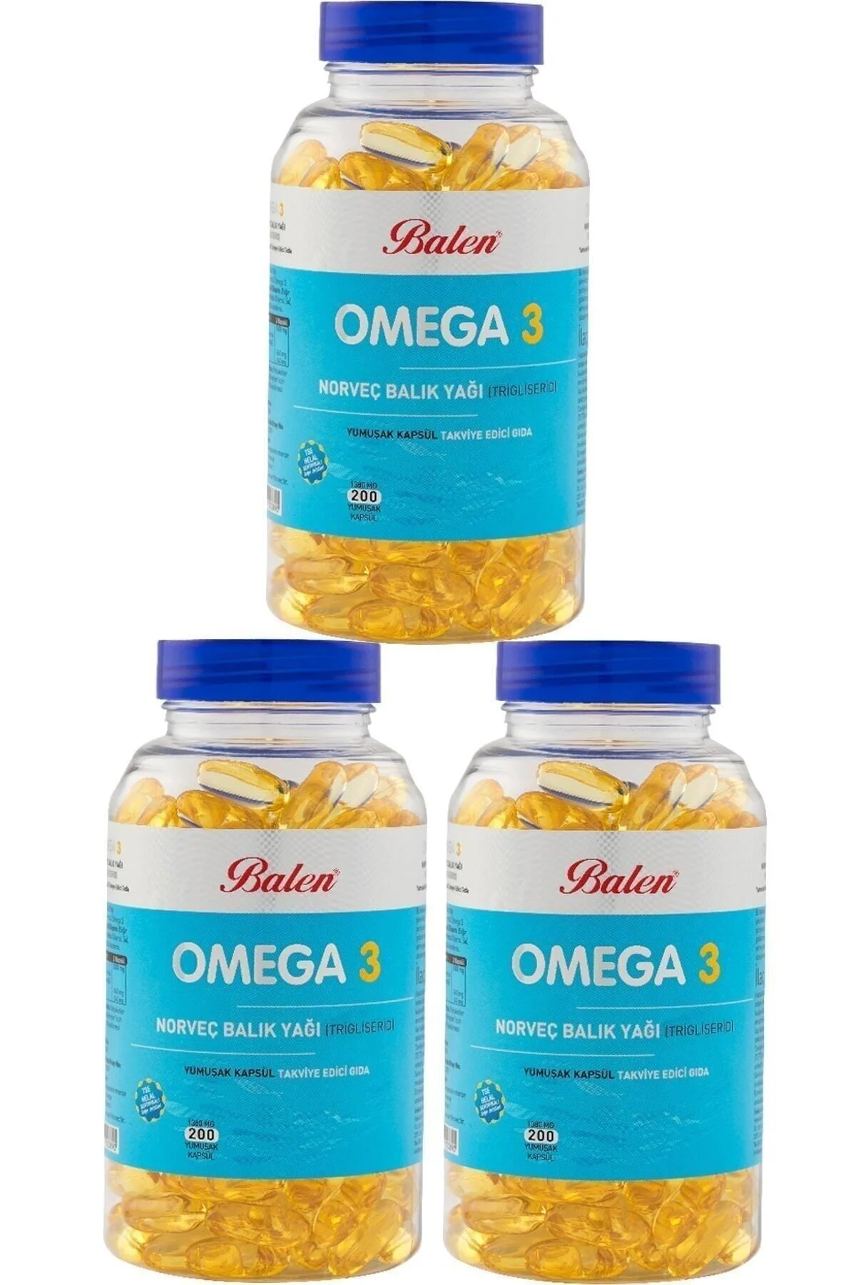 Omega 3 Norveç Balık Yağı ( ) 200 Yk 3 Adet