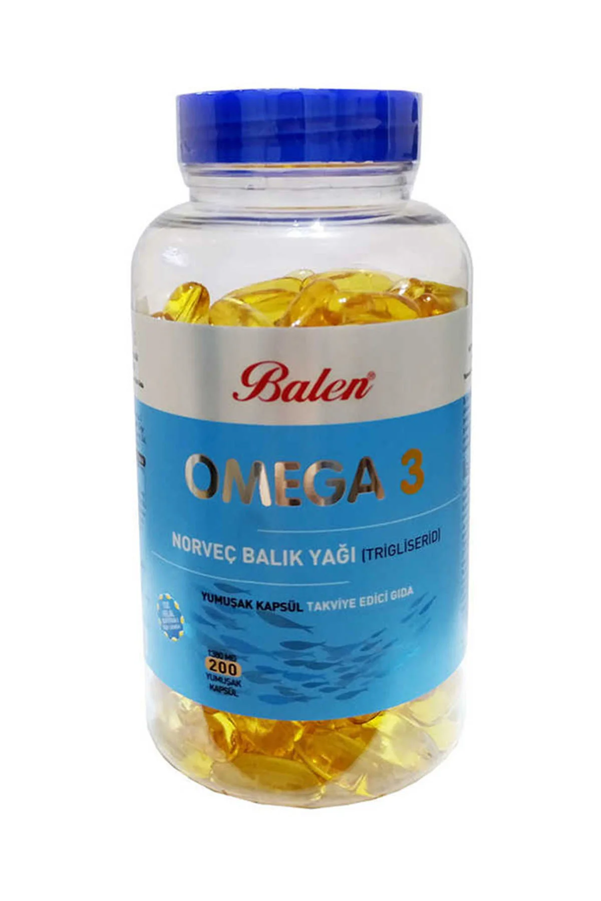 Omega 3 Norveç Balık Yağı 1380 Mg 200 Kapsül x 3 Adet (Tri-gliserid Form)