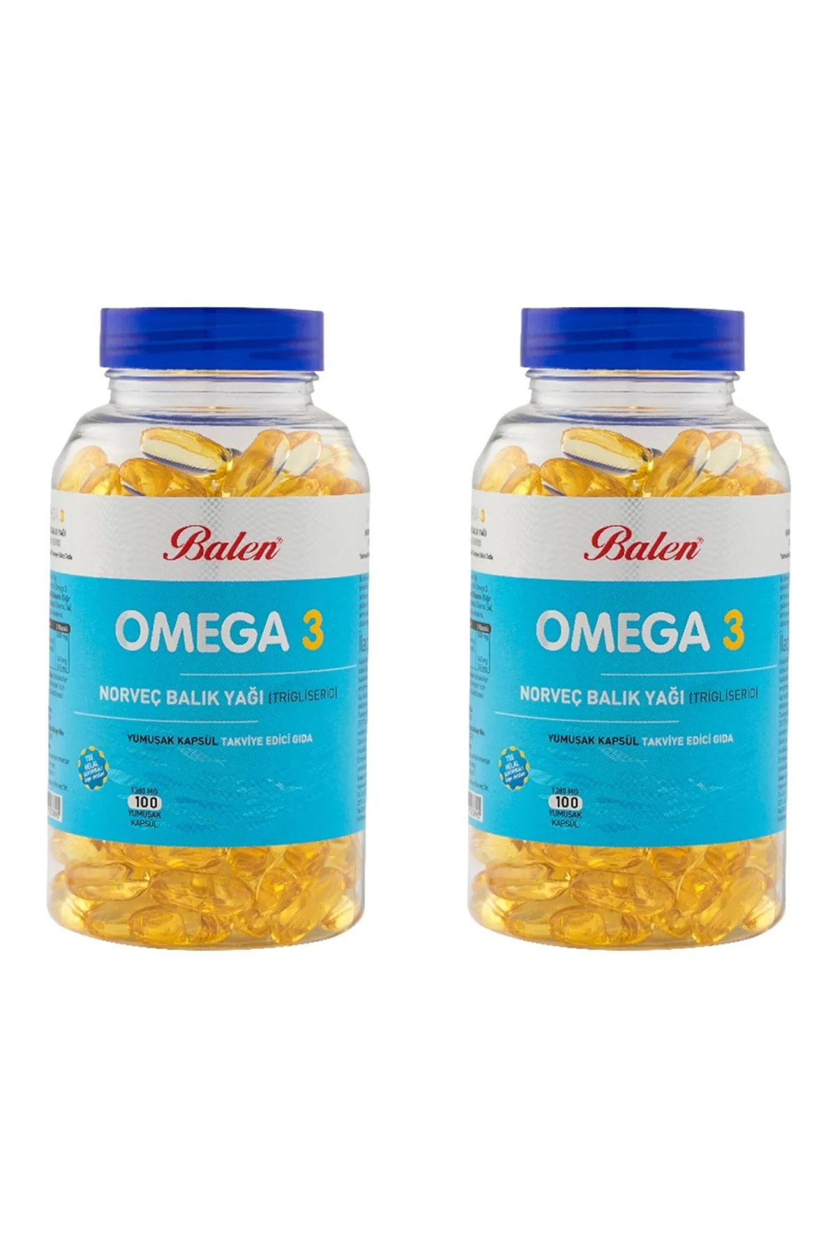 Omega 3 Norveç Balık Yağı 1380 Mg X 100 Kapsül X2 Adet