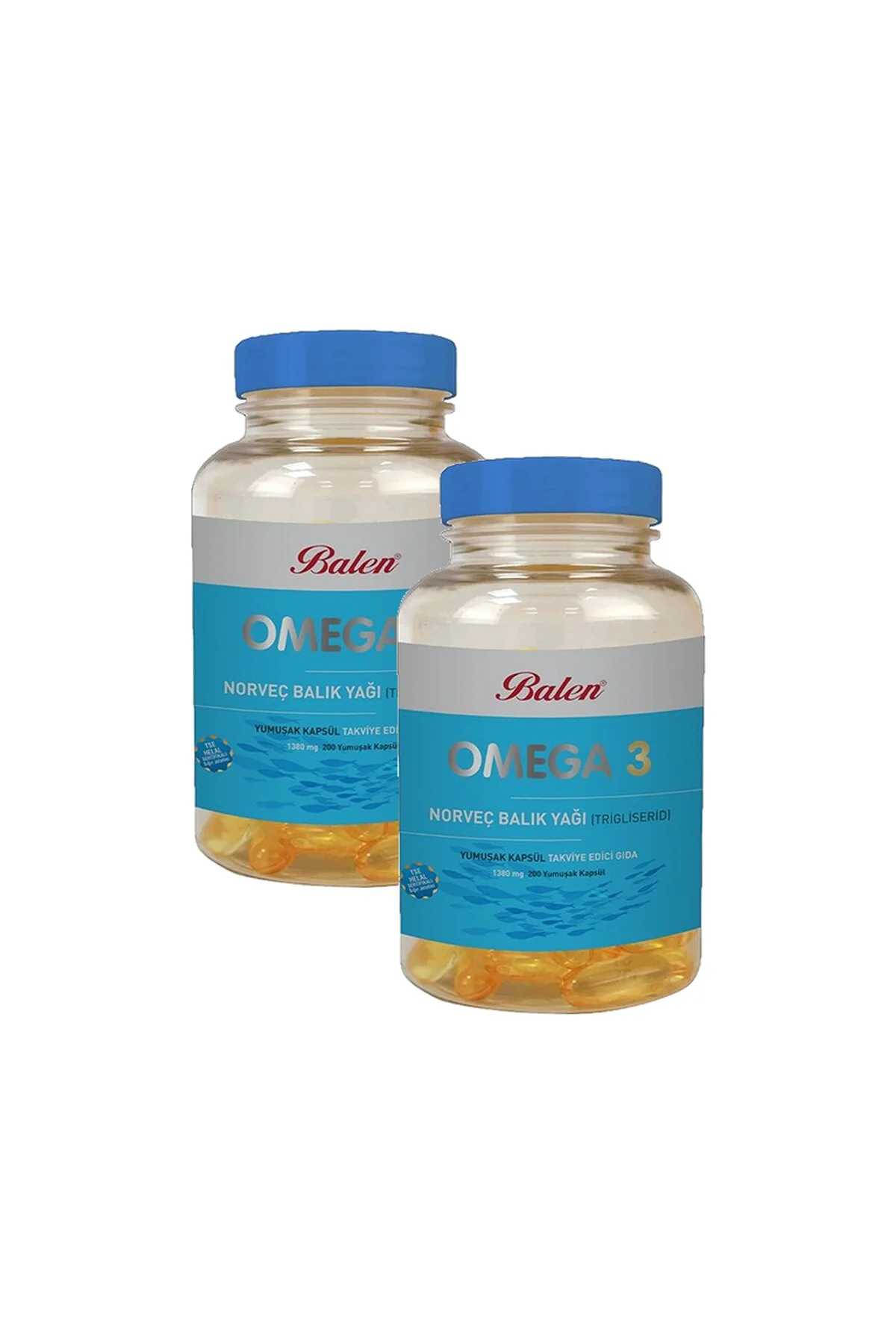 Omega 3 Norveç Balık Yağı Trigliserid 200 X 1380 Mg 2 Adet