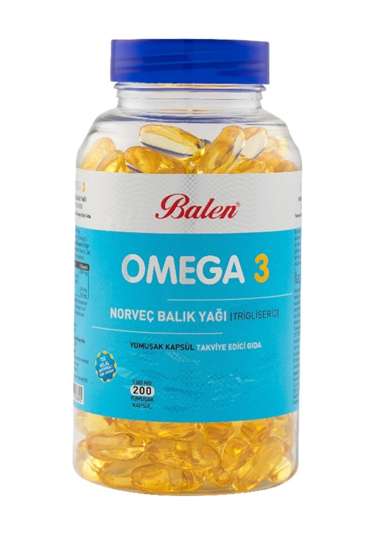 Omega 3 Norveç Balık Yağı 200 Kapsül X 1380 Mg