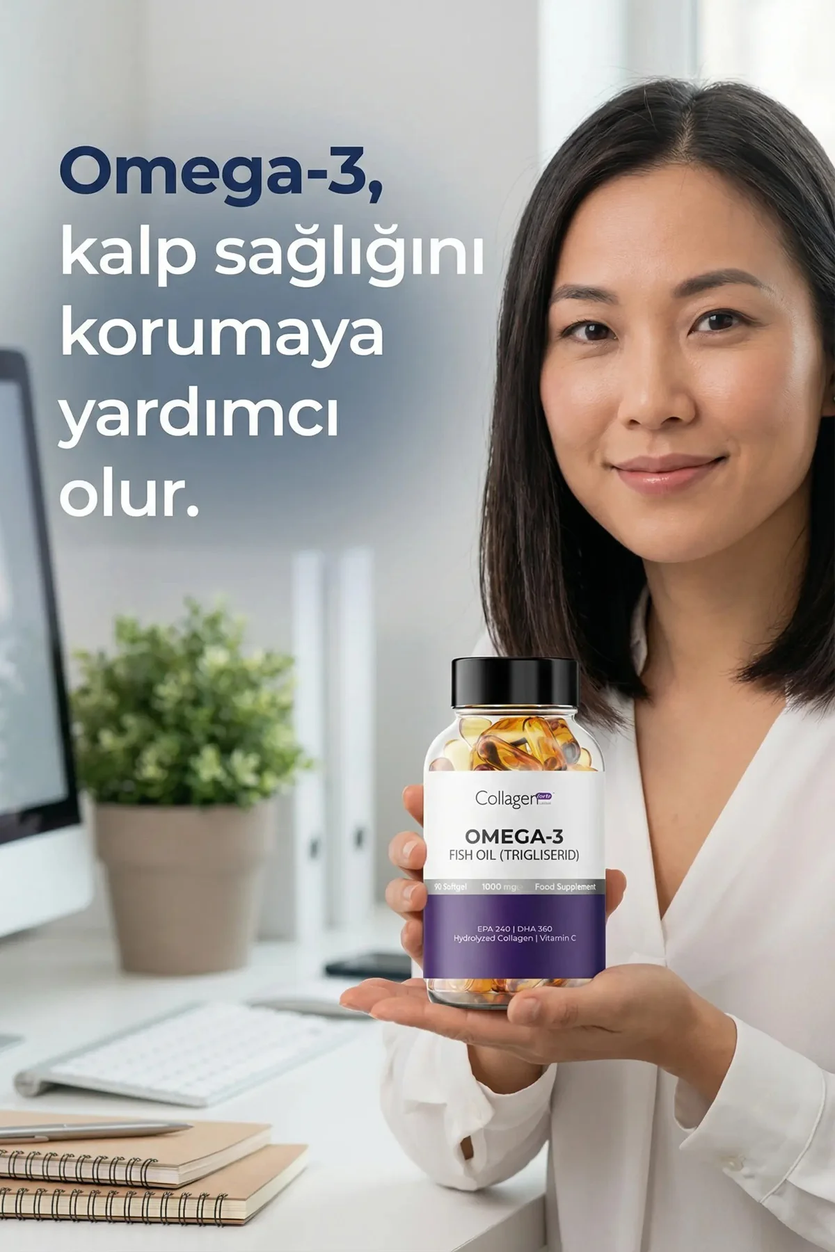 Omega-3 Premium Fish Oil 90 Softgel X 1000mg, Balık Yağı, Hidroli