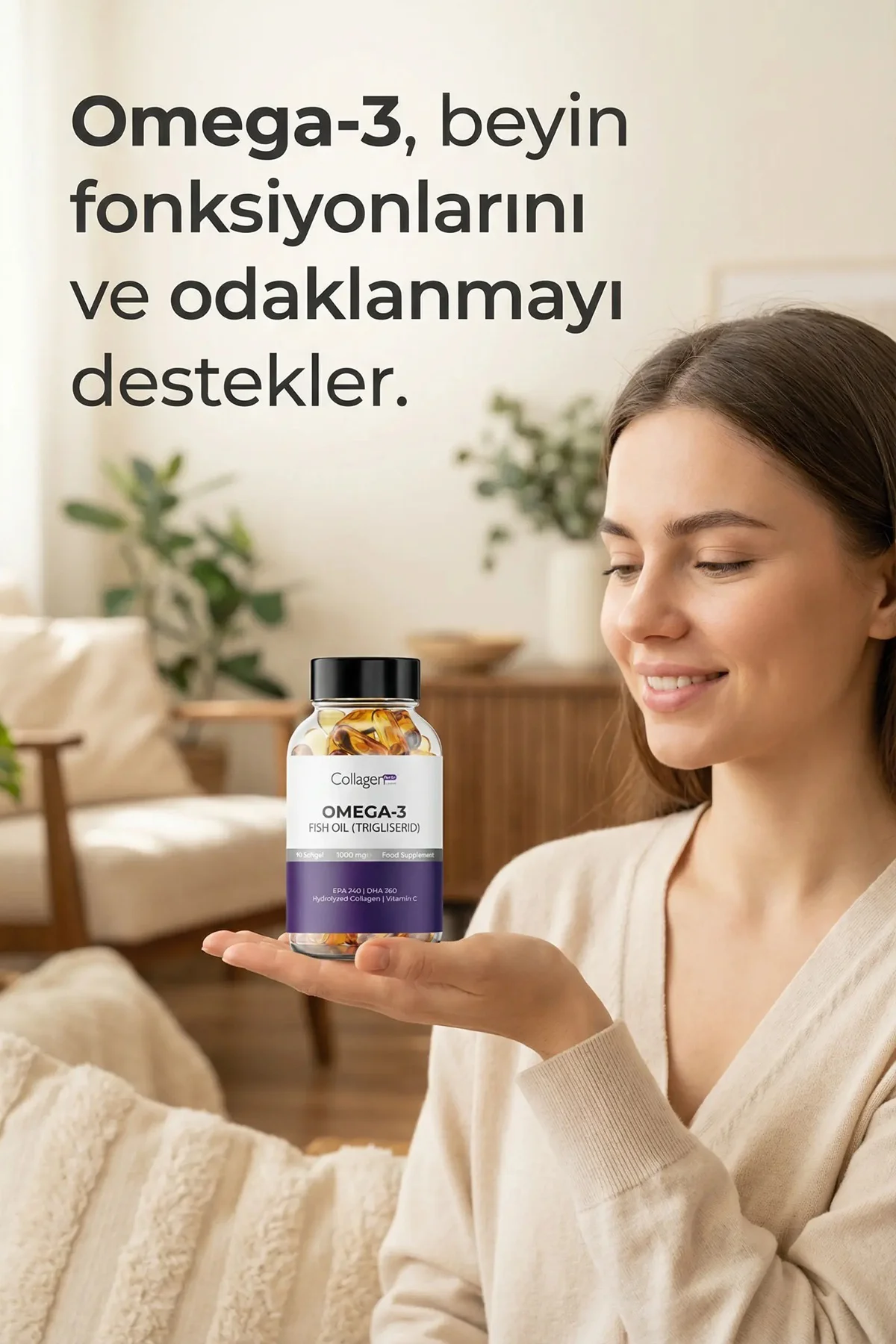 Omega-3 Premium Fish Oil 90 Softgel X 1000mg, Balık Yağı, Hidroli