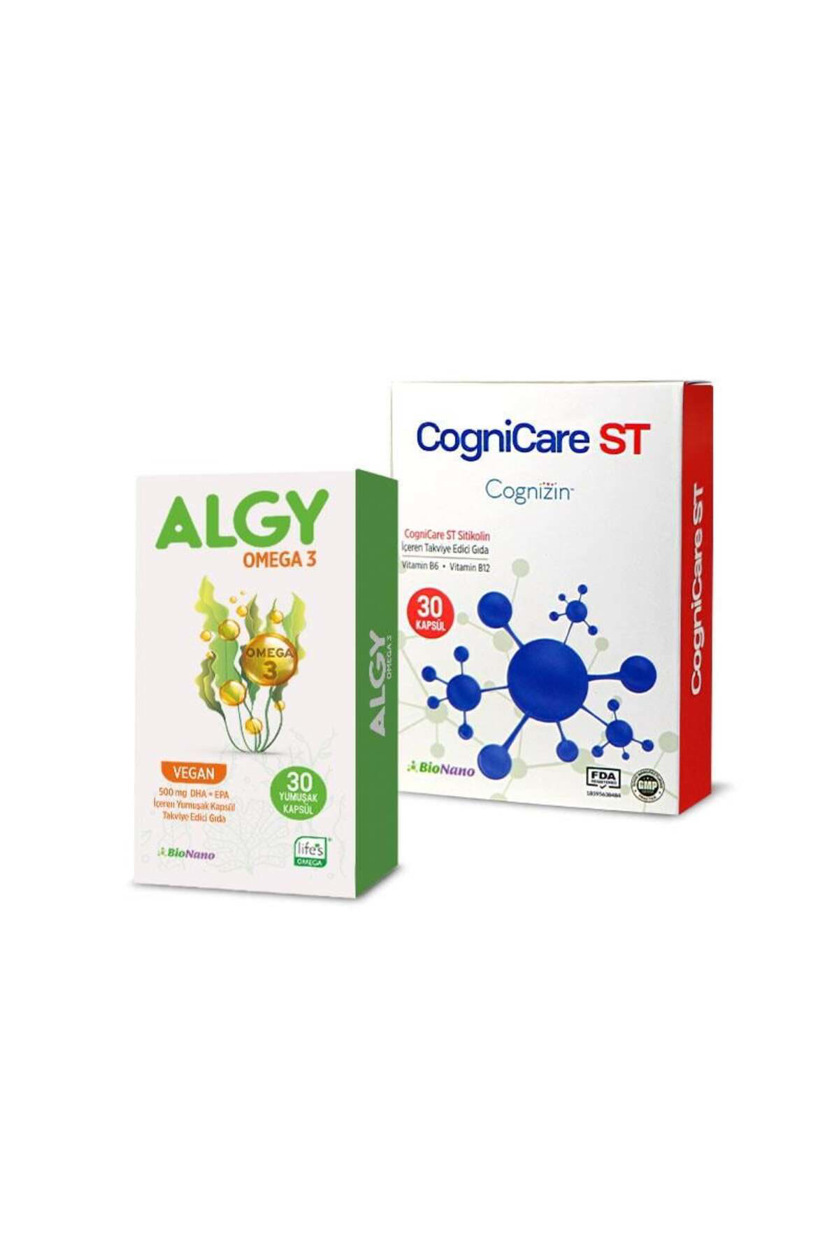 Omega 3 (Yüksek DHA) & CogniCare ST (Tek Kapsülde 250 mg Cognizin