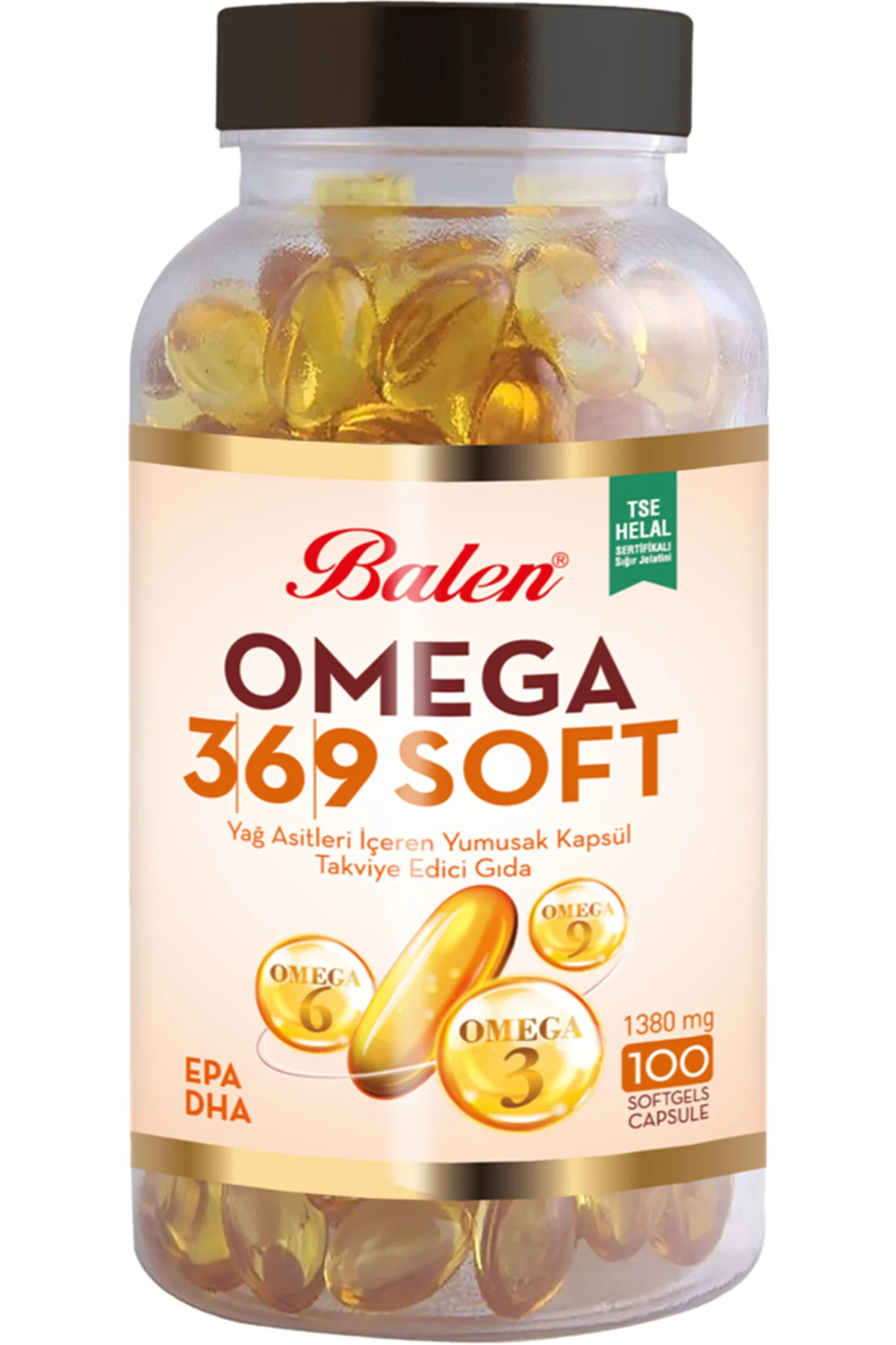 OMEGA 3,6,9 SOFT YAĞ ASİTLERİ İÇEREN YUMUŞAK KAPSÜL 1380 MG*100