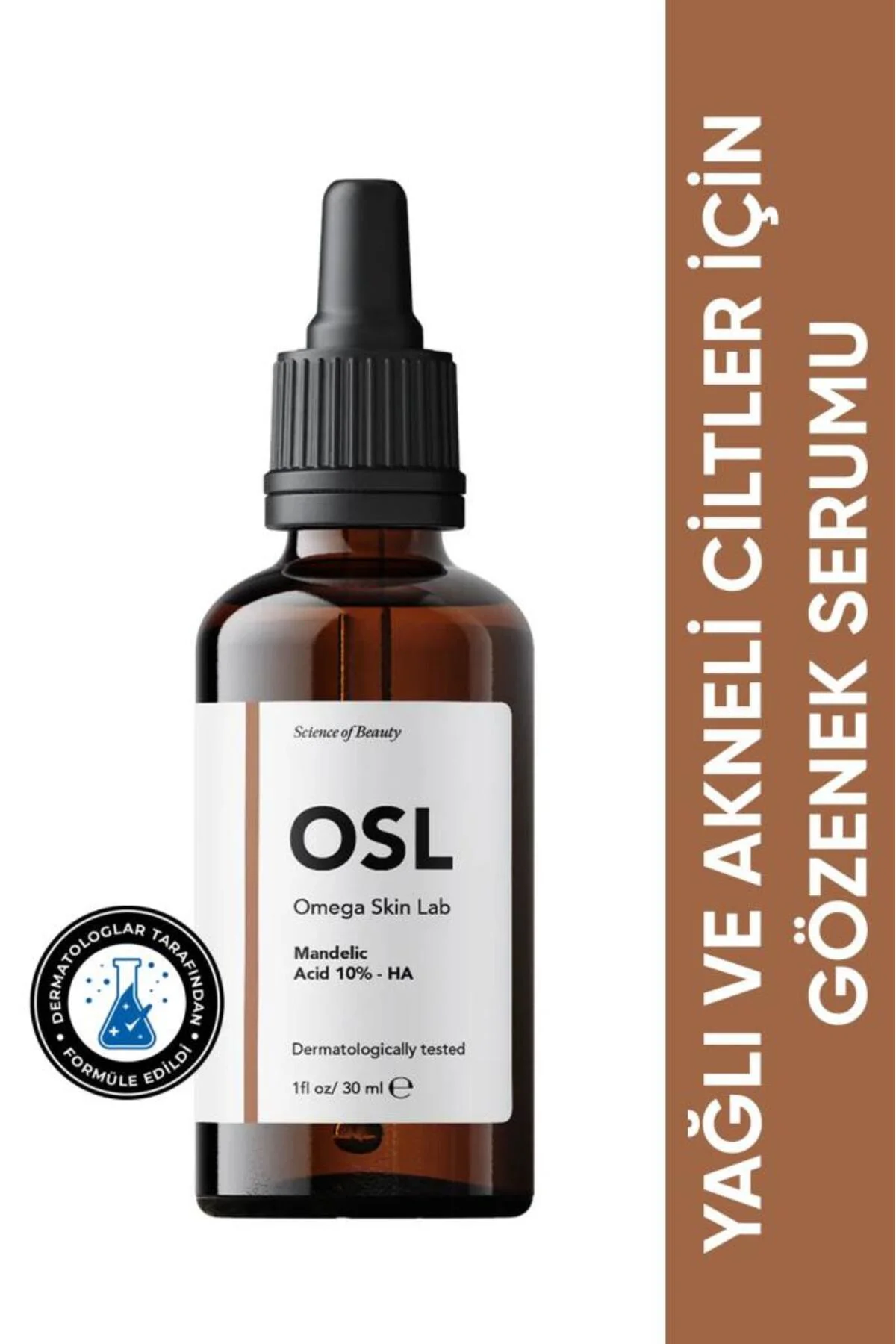 Omega Skın Lab Mandelic Acid+HA Serum 30ml