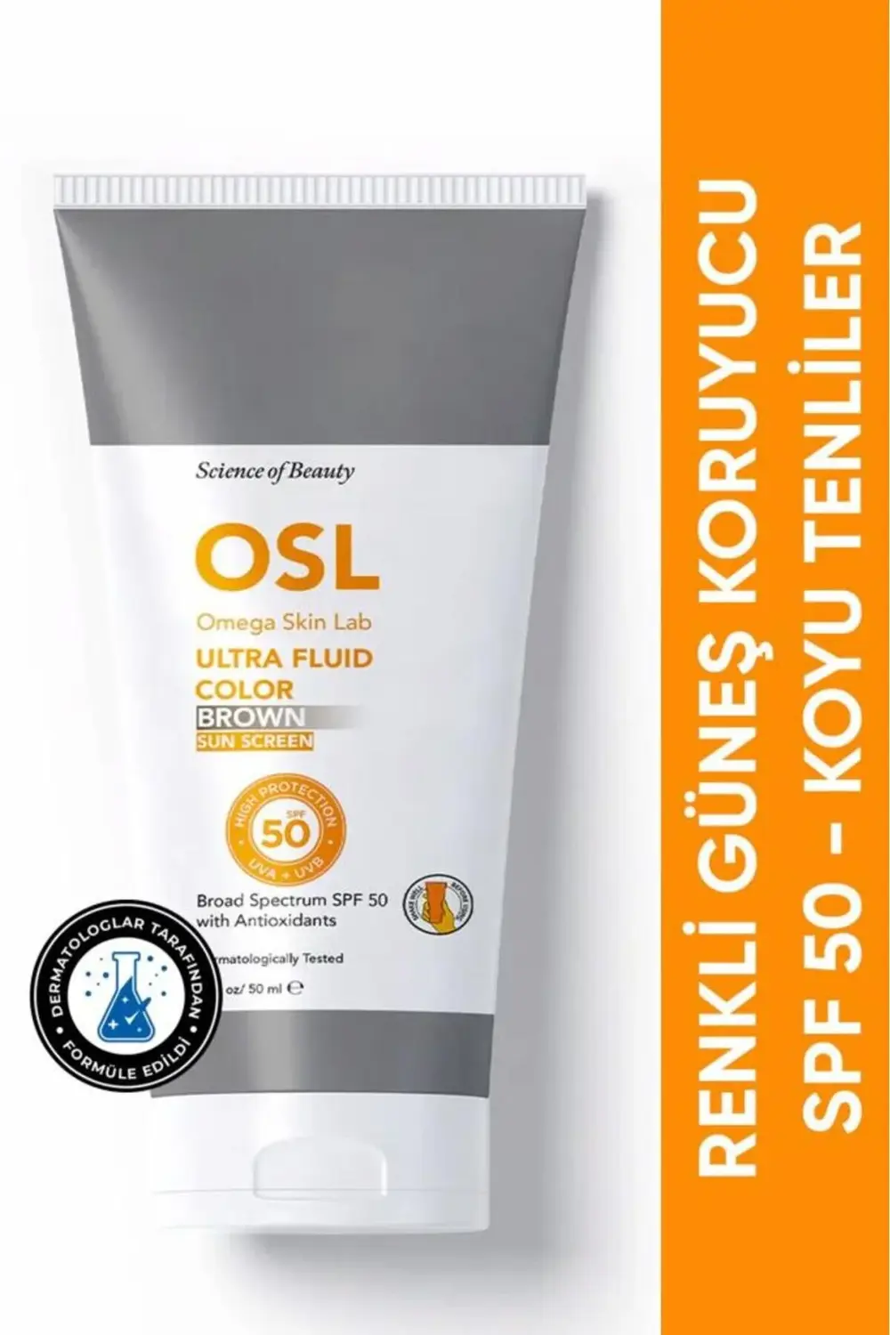 Omega Skın Lab Ultra Fluid Color Brown Spf50 50 ml