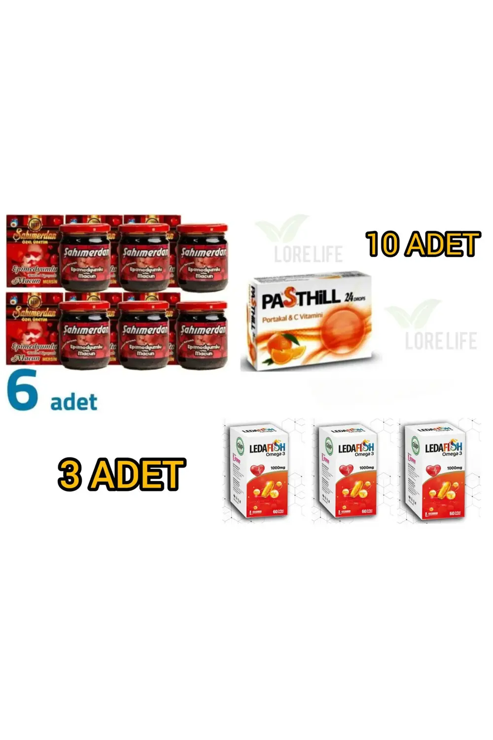 OMEGA3 60 SOFTKP & PORTAKAL PASTİL+MİNİ MACUN
