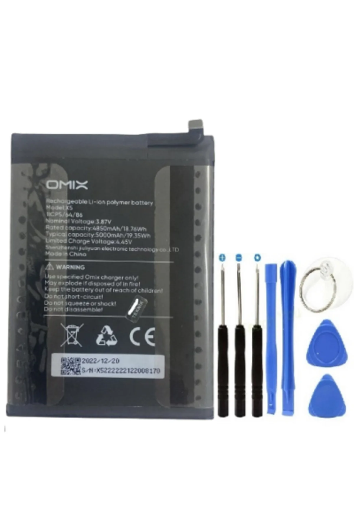 Omix X5 Pil Batarya +Tamir Set 5000 mAh