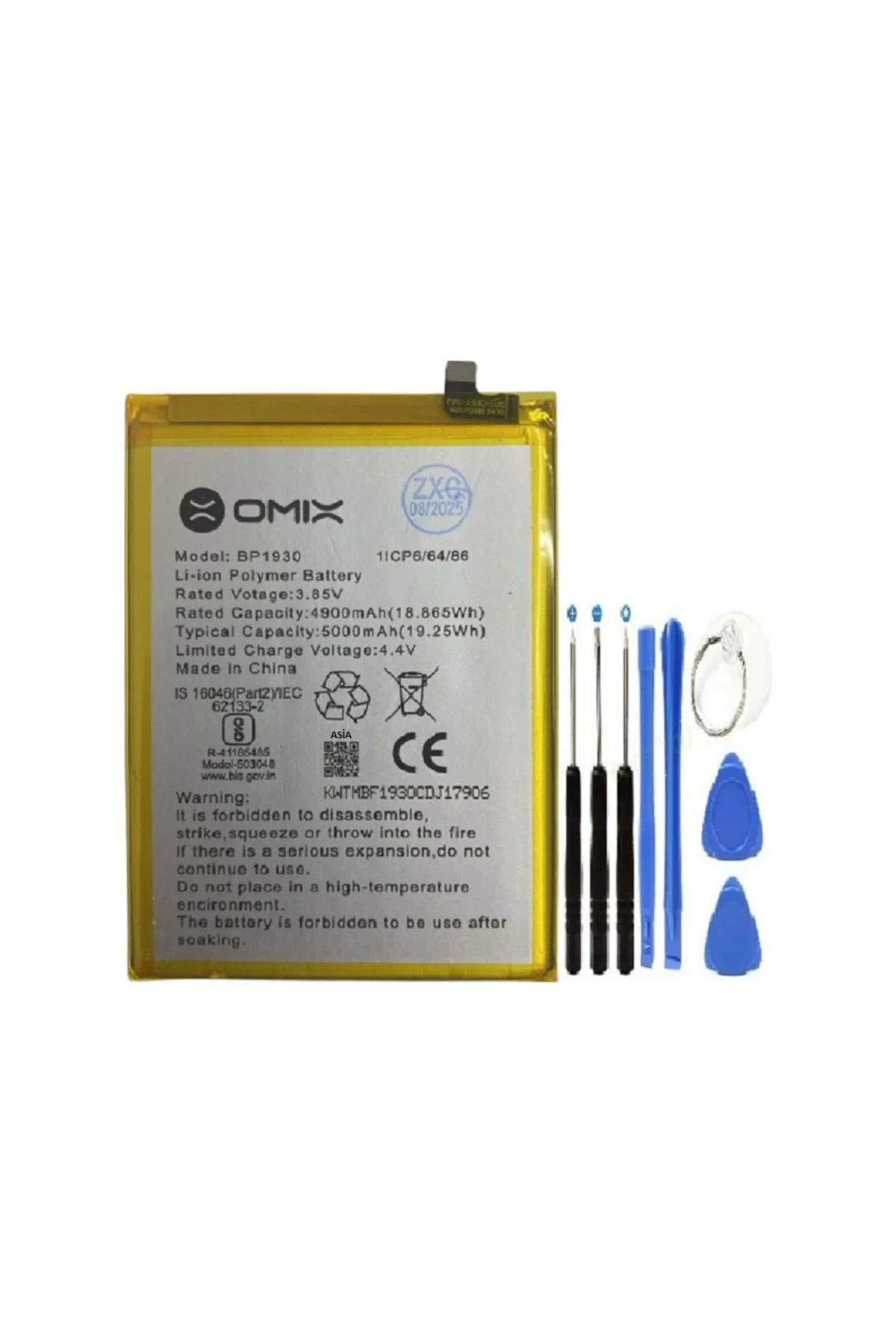 Omix X700 2. Nesil BP1930 Pil Batarya + Tamir Set 5000 mAh