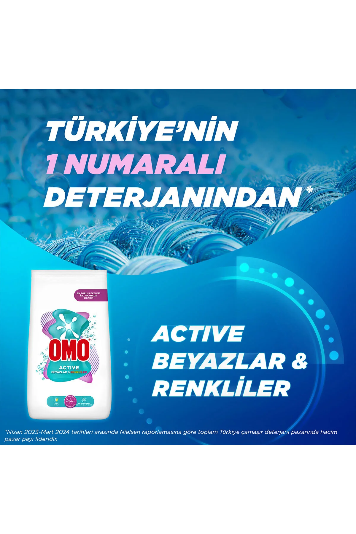 OMOActive Beyazlar & Renkliler Toz Deterjanı 9 Kg