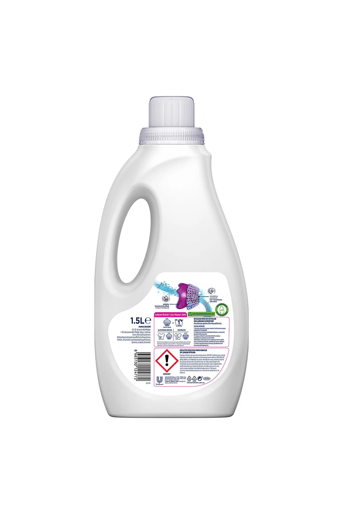 OMOActive Fresh Cold Power Renkliler için Sıvı Deterjan 1500 ml x