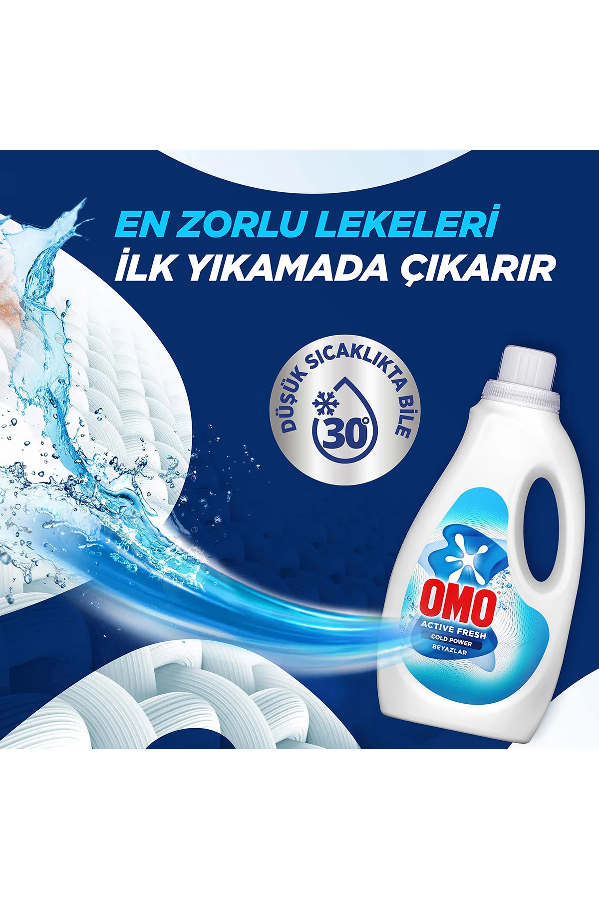 OMOActive Fresh Cold Power Beyazlar İçin Sıvı Deterjan 1500 ml x1