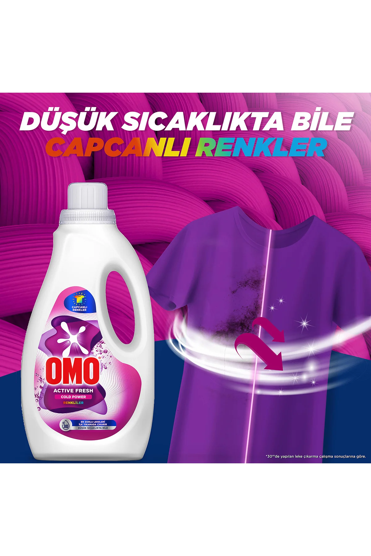 OMOActive Fresh Cold Power Renkliler için Sıvı Deterjan 1500 ml x