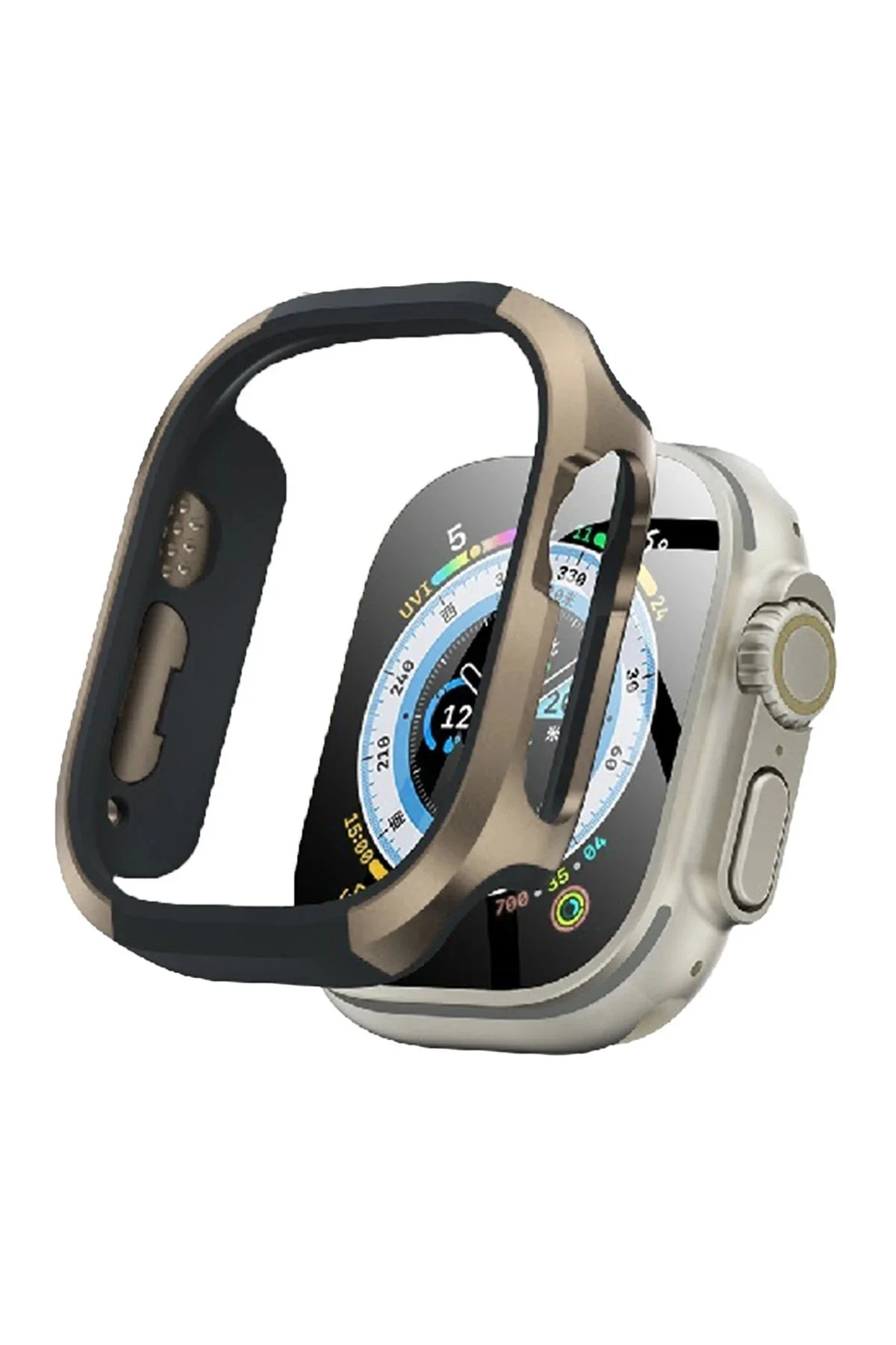 Omr Watch Ultra 49Mm Mo-Wt3 Alüminyum Camlı Kasa Ekran Koruyucu -