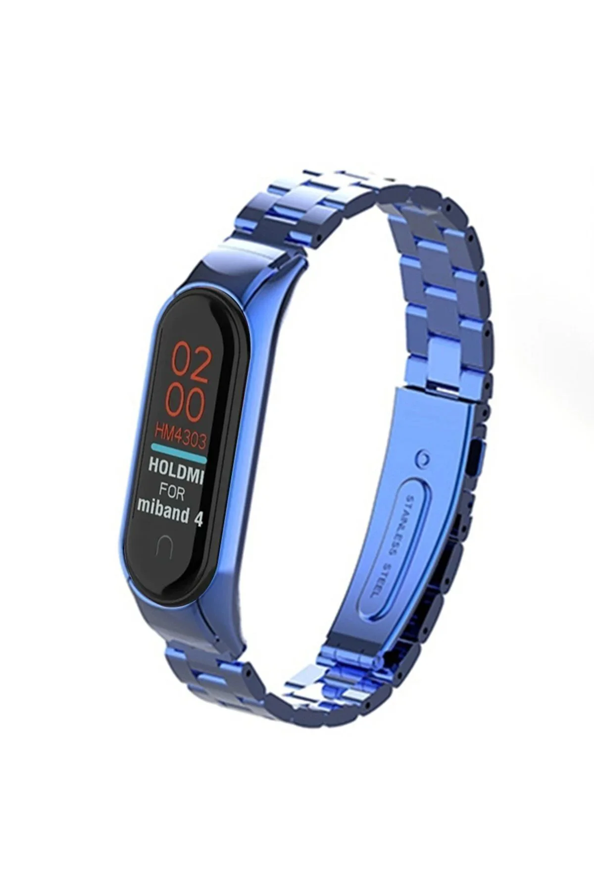 Omr Xiaomi Mi Band 4 Metal Baklalı Kordon - Mavi