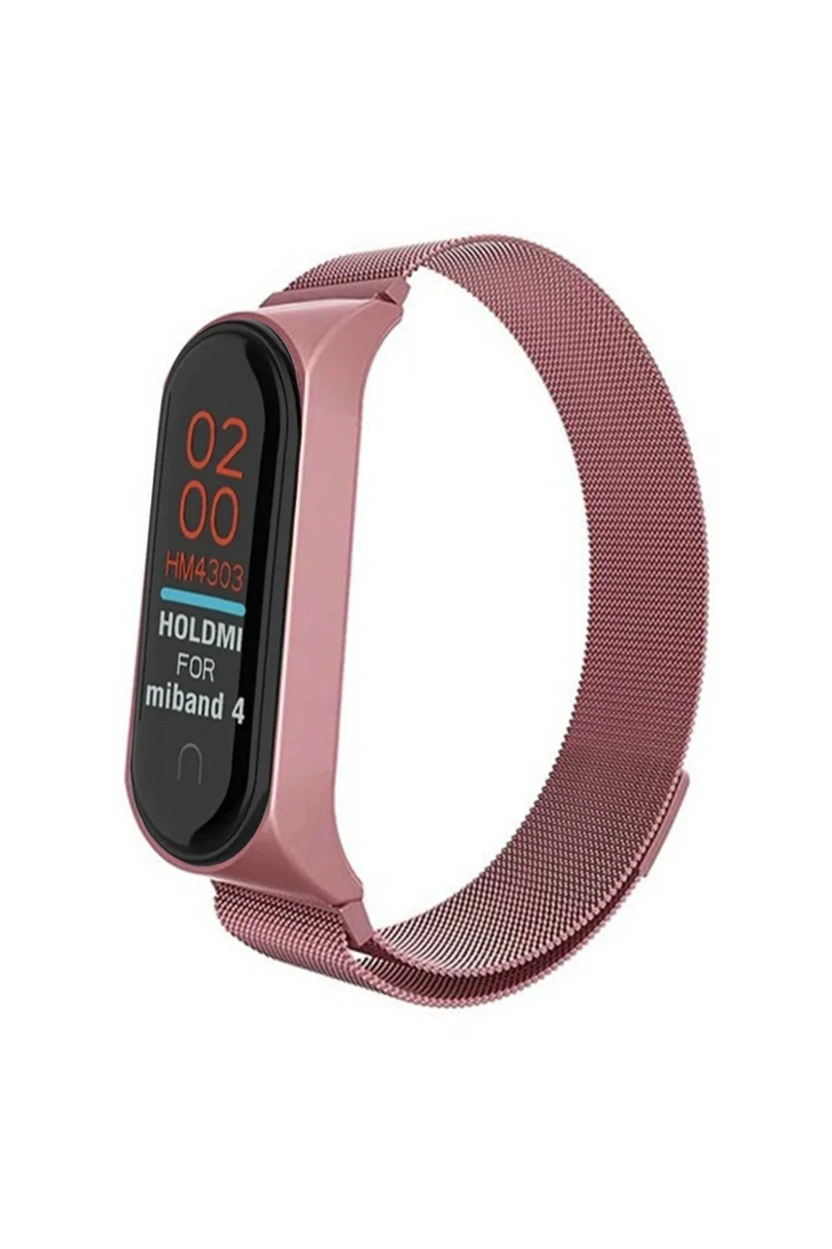 Omr Xiaomi Mi Band 4 Metal Mıknatıslı Kordon - Rose