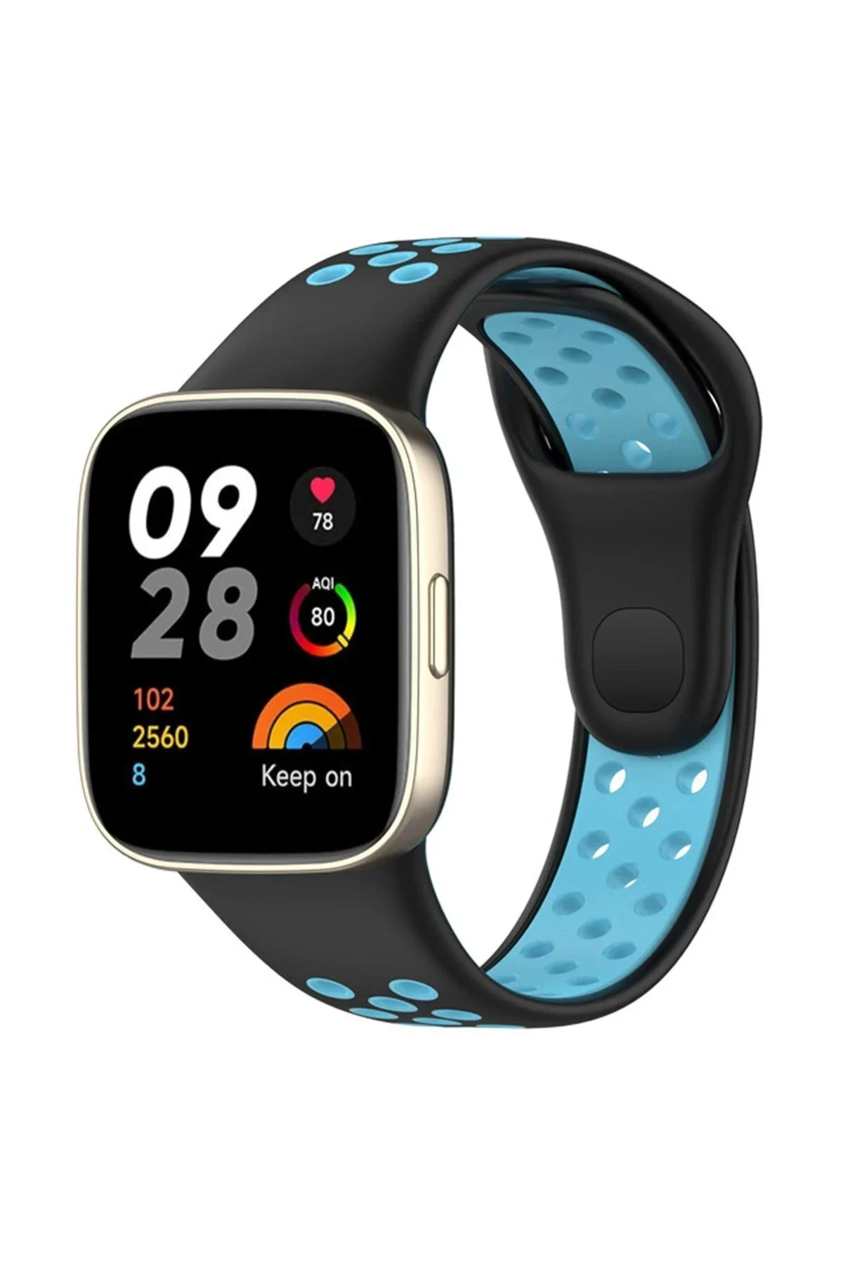 Omr Xiaomi Redmi Watch 3 Spor Delikli Kordon - Siyah-Mavi Omr Xiaomi Redmi Watch 3 Spor Delikli Kordon - Siyah-Mavi