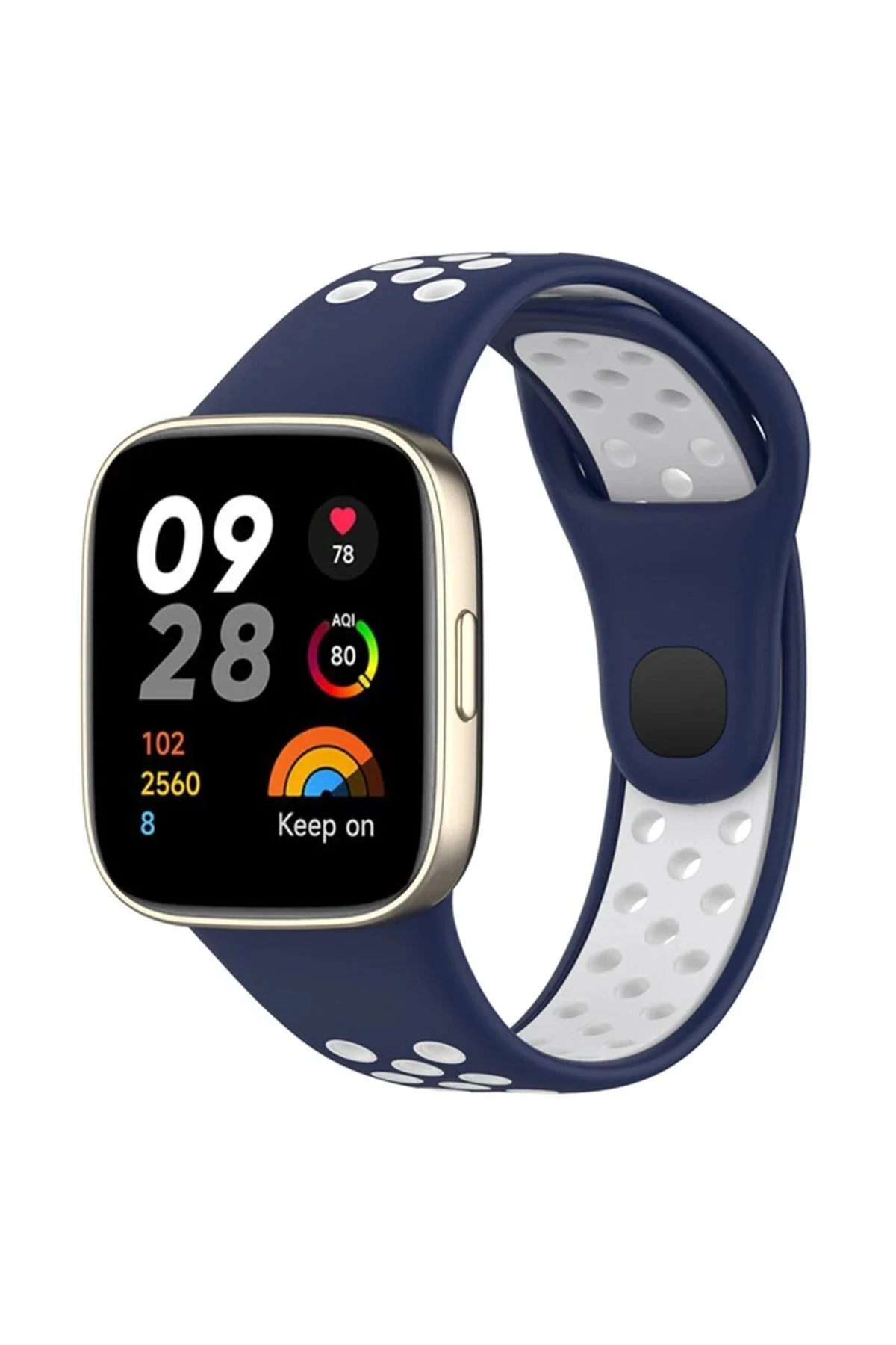Omr Xiaomi Redmi Watch 3 Spor Delikli Kordon - Lacivert-Beyaz Omr Xiaomi Redmi Watch 3 Spor Delikli Kordon - Lacivert-Beyaz