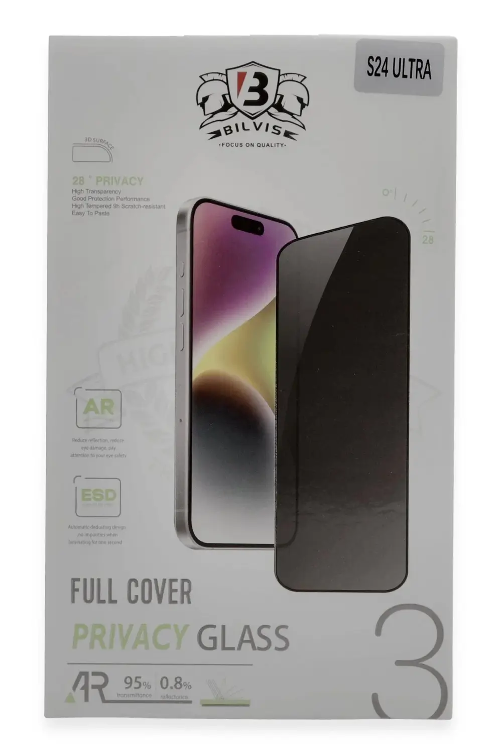 OMR02 Samsung Galaxy S24 Ultra Bilvis Hayalet Cam Ekran Koruyucu