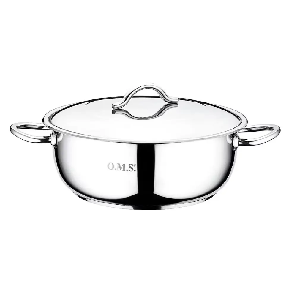 Oms 2006 Silver Basık Çelik Tencere 30x10 Cm 7,10 Litre