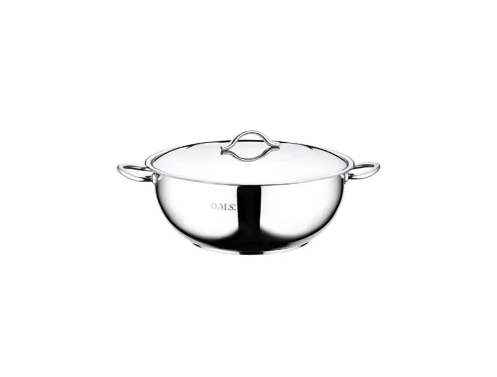 Oms 2006 Silver Basık Çelik Tencere 32x12 Cm 9 Litre