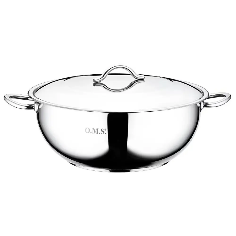 Oms 2006 Silver Basık Çelik Tencere 36x14 Cm 12,70 Litre