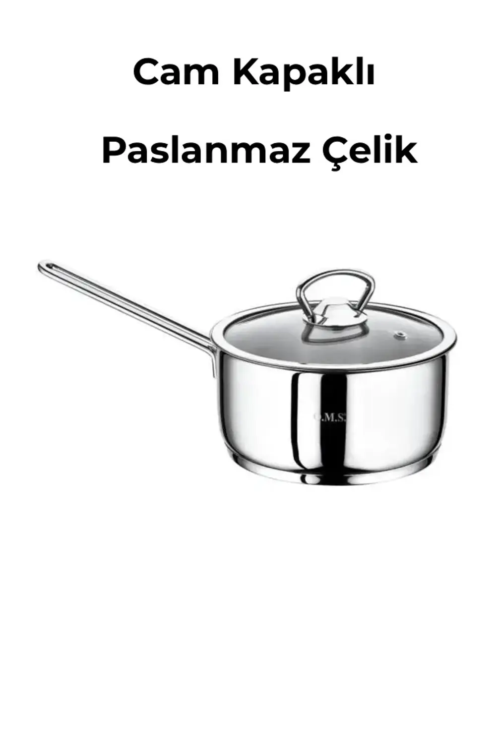 Oms 2008-T Mini Basık Tek Kulp Sos Tencere 14x5 Cm 0,70 Litre