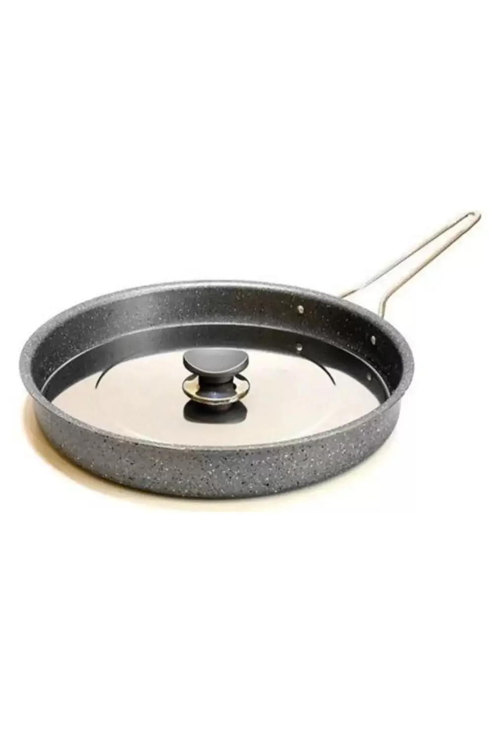 OMS 3222 Kapaklı Balık ve Hamsi Granit Tava Gri 34 Cm OMS 3222 Kapaklı Balık ve Hamsi Granit Tava Gri 34 Cm