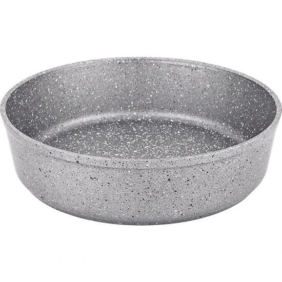 Oms  3411 Granit Yuvarlak Fırın Tepsisi Gri 30 Cm 