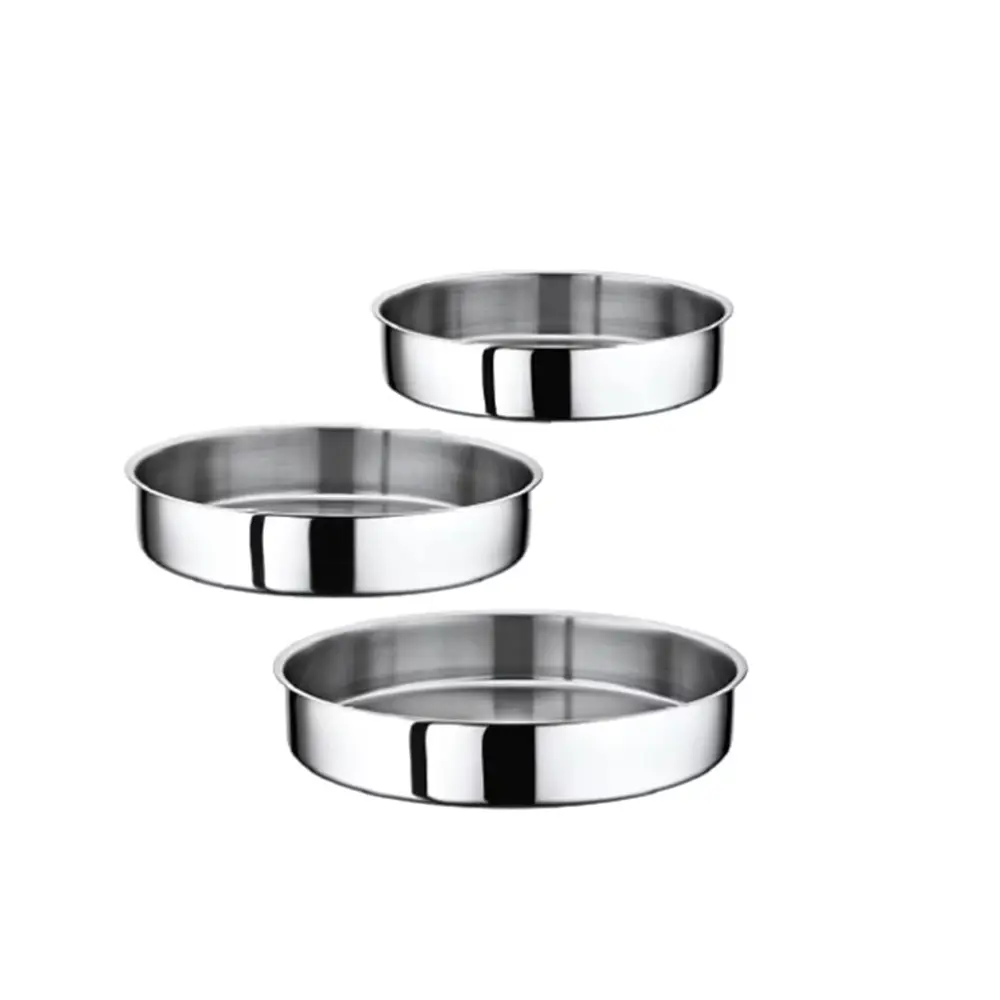 OMS 4006 Çelik Fırın Tepsi 3 Lü 28-32-36 Cm