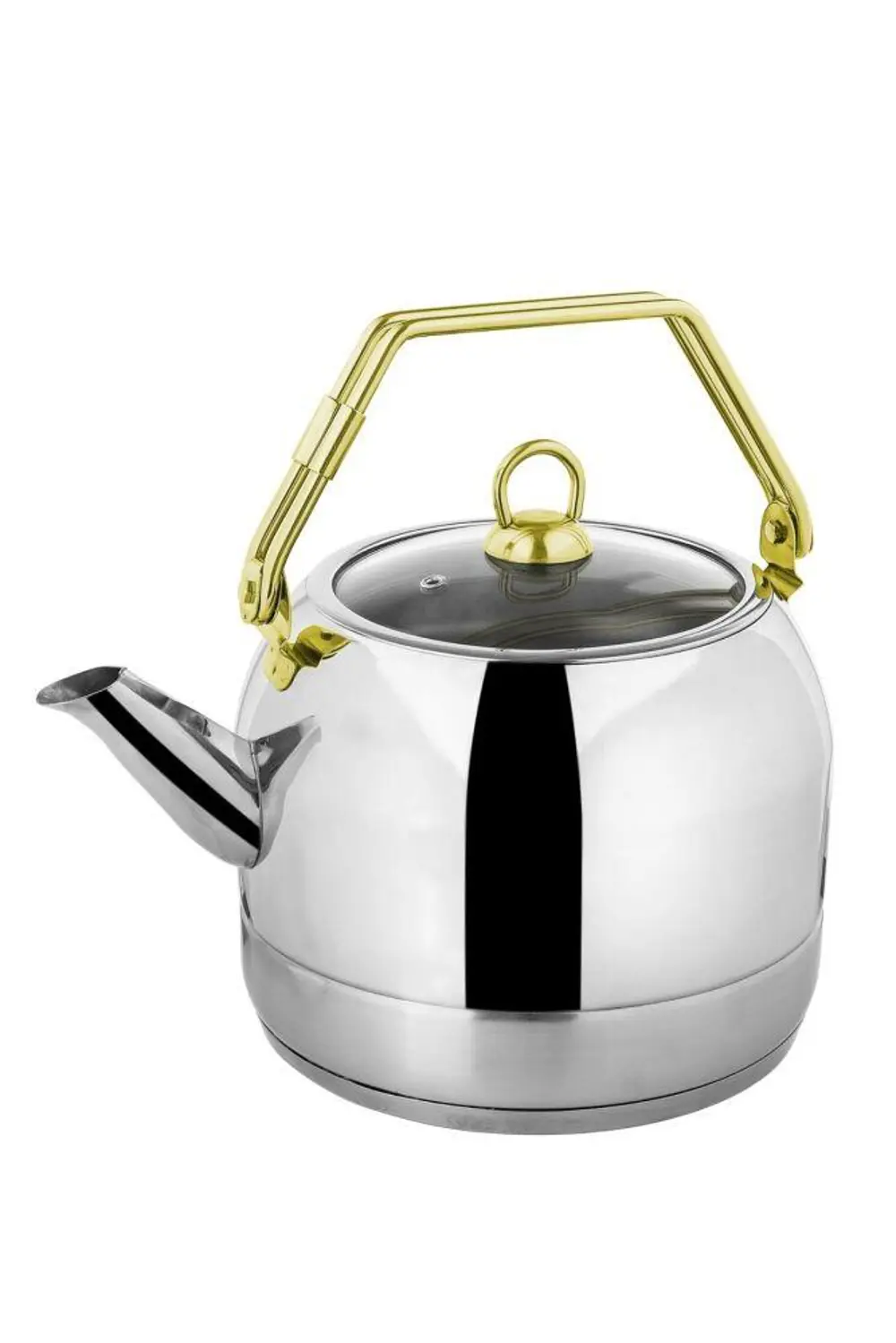 Oms Çelik Çaydanlık Üstten Tutmalı 5 Litre Gold 8078