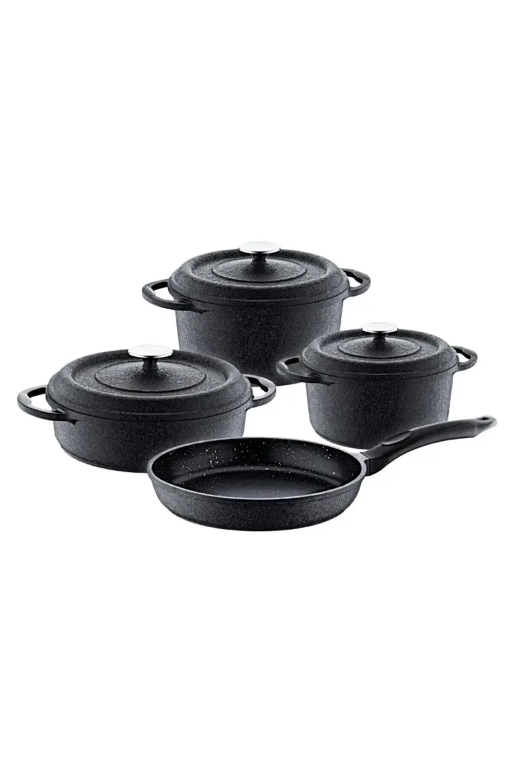 OMS Quarts Prime Granit Döküm Tencere Seti 3050 7 Parça OMS Quarts Prime Granit Döküm Tencere Seti 3050 7 Parça
