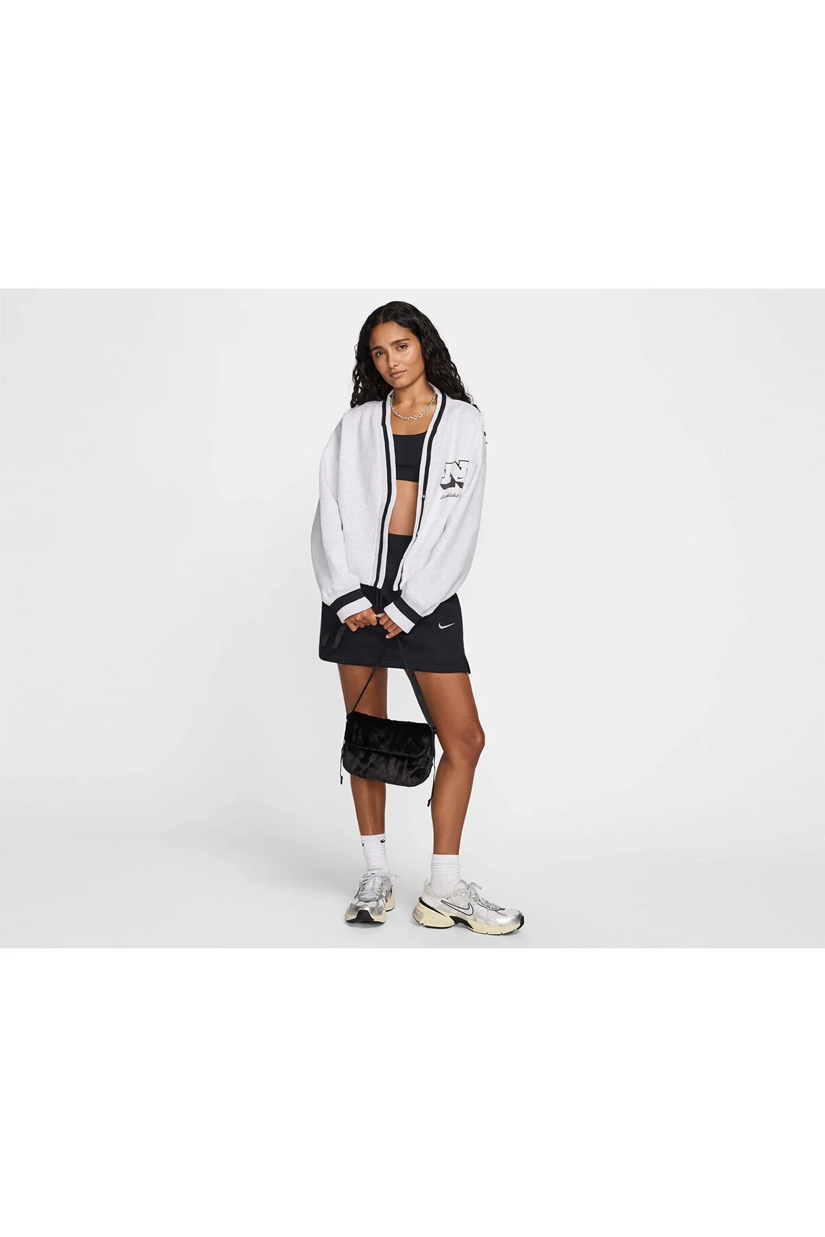 Omuz Çantası Sportswear Futura 365 Suni Kürk Peluş Omuz Çantası - Görsel 7