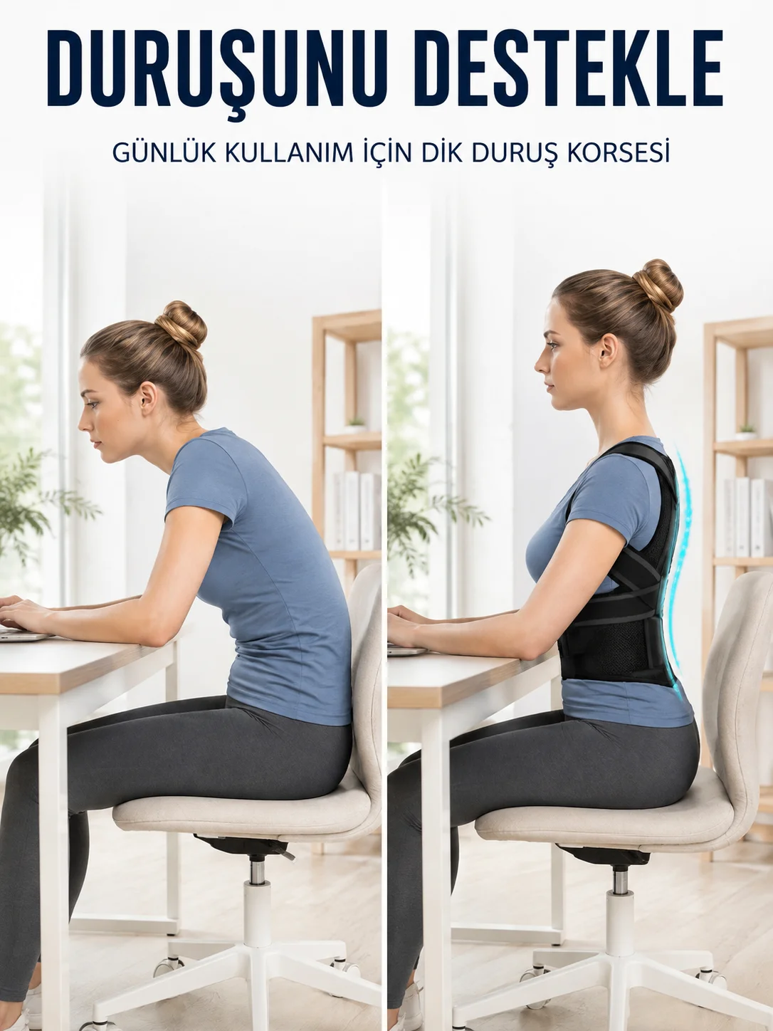 Omuz Sırt Bel Destek Korsesi Fileli Dik Duruş ve Postür Destekleyici Korse Omuz Sırt Bel Destek Korsesi Fileli Dik Duruş ve Postür Destekleyici Korse