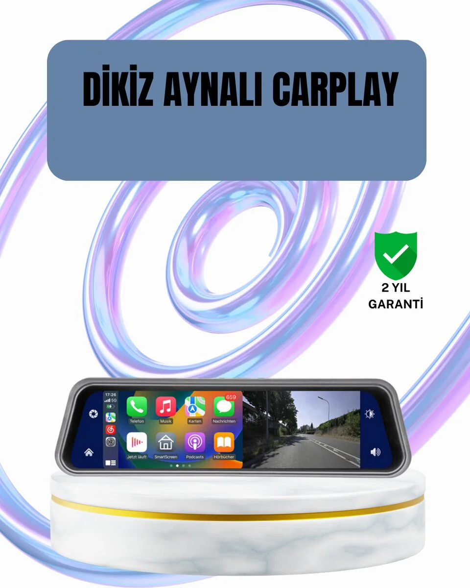 Ön Arka Kameralı Dokunmatik Diz Aynası 170° Geniş Açı - Otomatik Kayıt ve G-Sensör