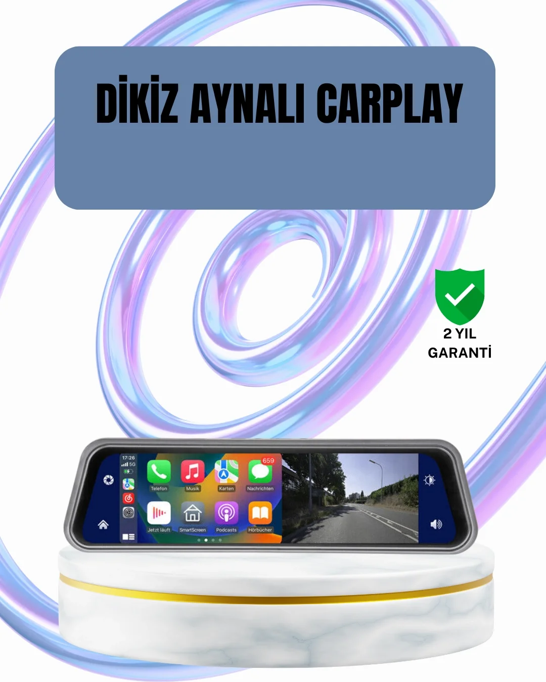Ön Arka Kameralı Dokunmatik Dikiz Aynası 170° Geniş Açı Ön Arka Kameralı Dokunmatik Dikiz Aynası 170° Geniş Açı