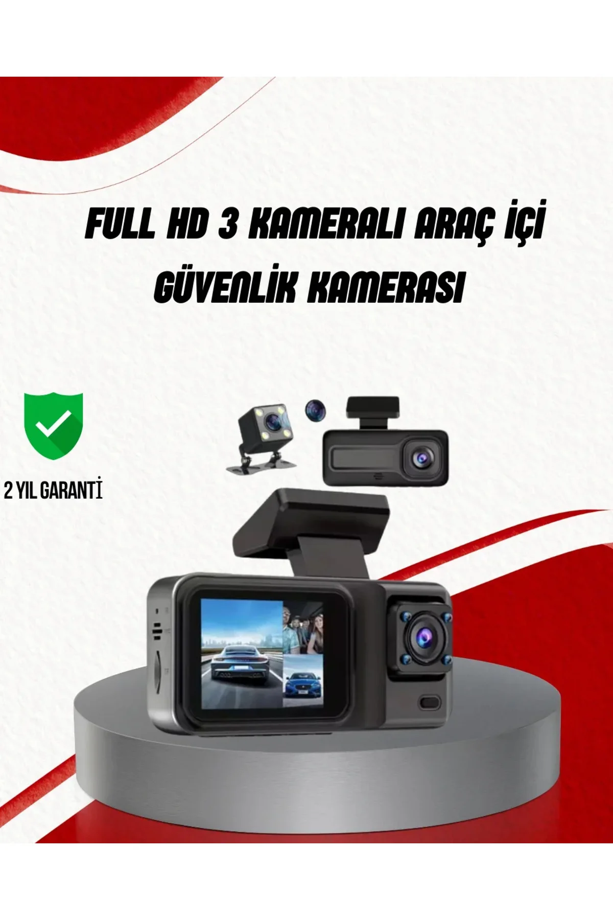 Ön Arka ve İç Kamera DashCam 360° Kapsamlı Full HD Araç Güvenlik Siste Ön Arka ve İç Kamera DashCam 360° Kapsamlı Full HD Araç Güvenlik Siste