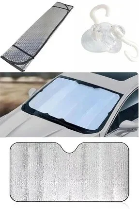 Ön Cam Güneşlik Katlanabilir Vantuzlu UV ve Isı Koruma - Toyota Corolla, Skoda Superb, Dacia Duster, Ford Focus