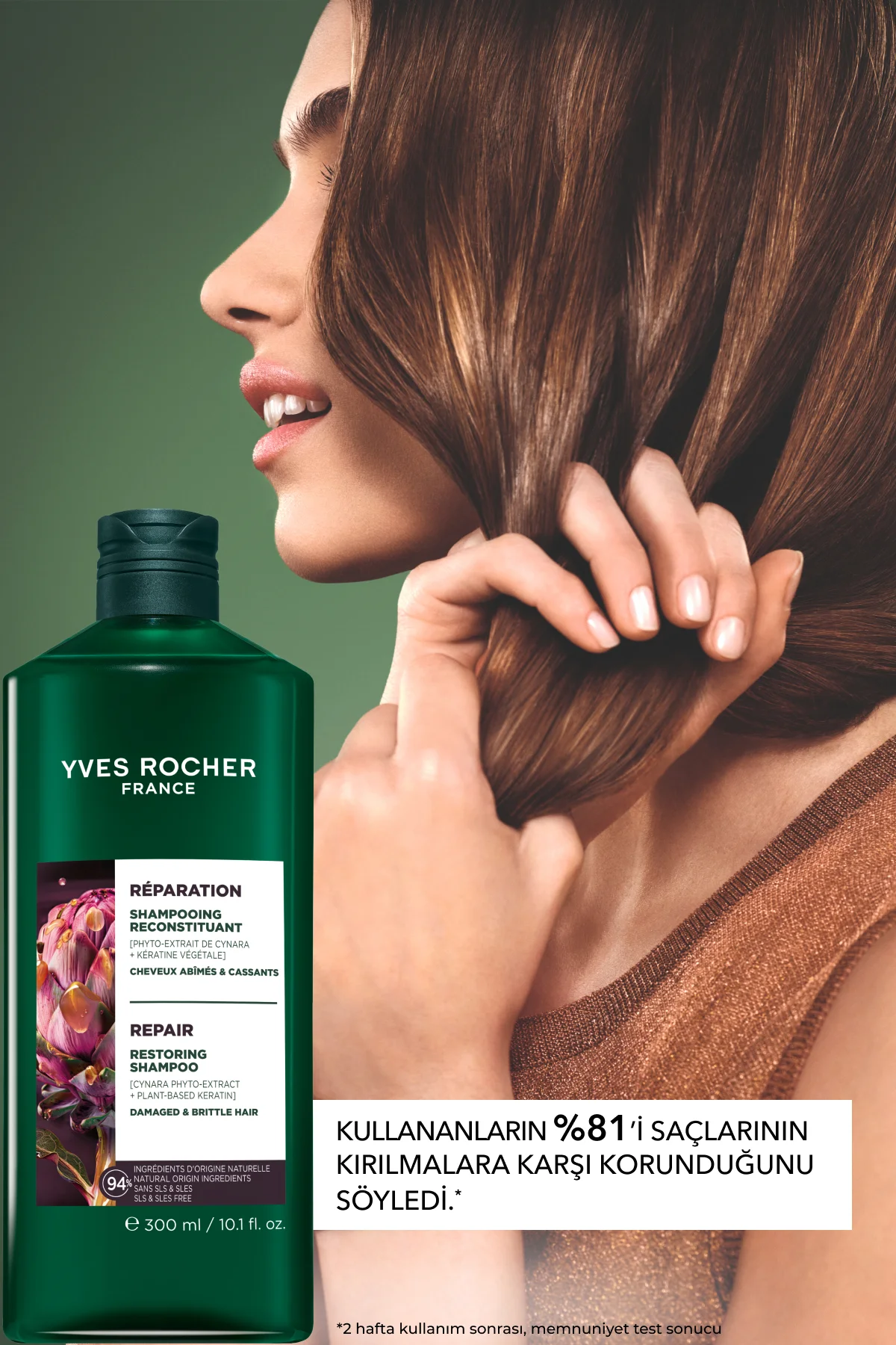 Onarıcı Keratin Prebiyotik Şampuan - Yıpranmış Saçlar - SLS,SLES 