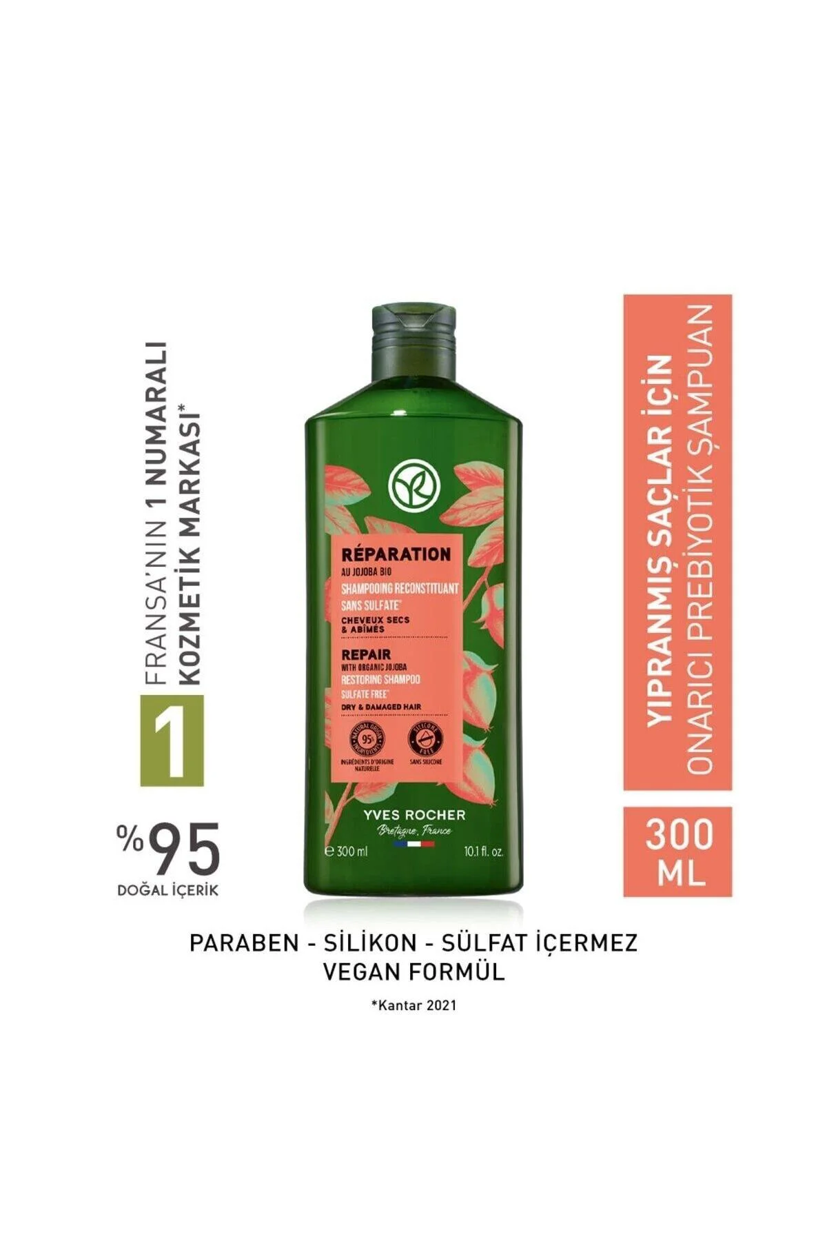 Onarıcı Prebiyotik Şampuan - Yıpranmış Saçlar / Reparation 300ML