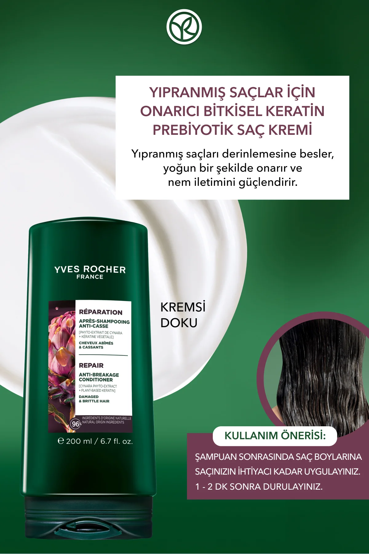 Onarıcı Prebiyotik Saç Kremi - Yıpranmış Saçlar / Reparation - Ve