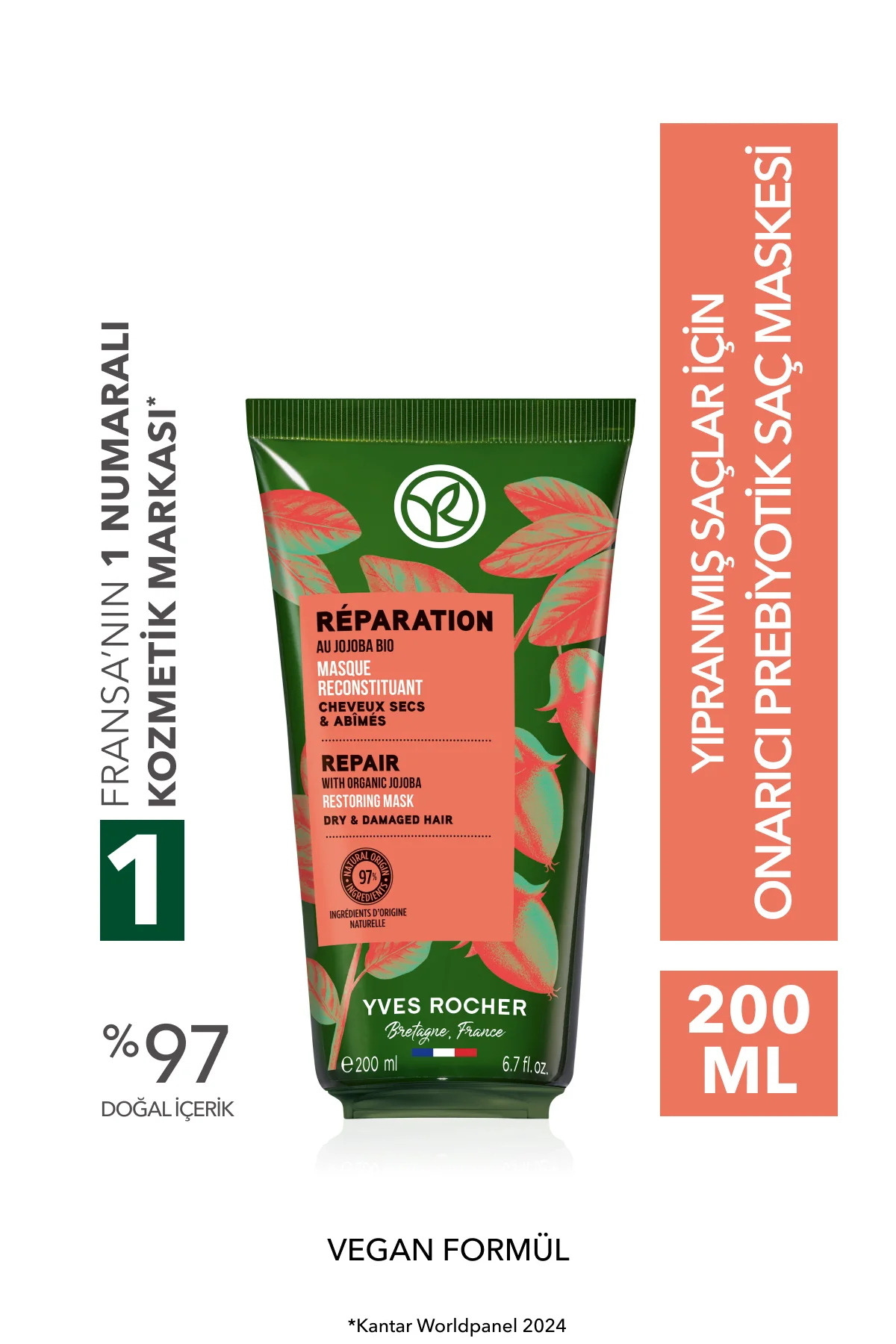 Onarıcı Prebiyotik Saç Maskesi - Yıpranmış Saçlar / Reparation -V